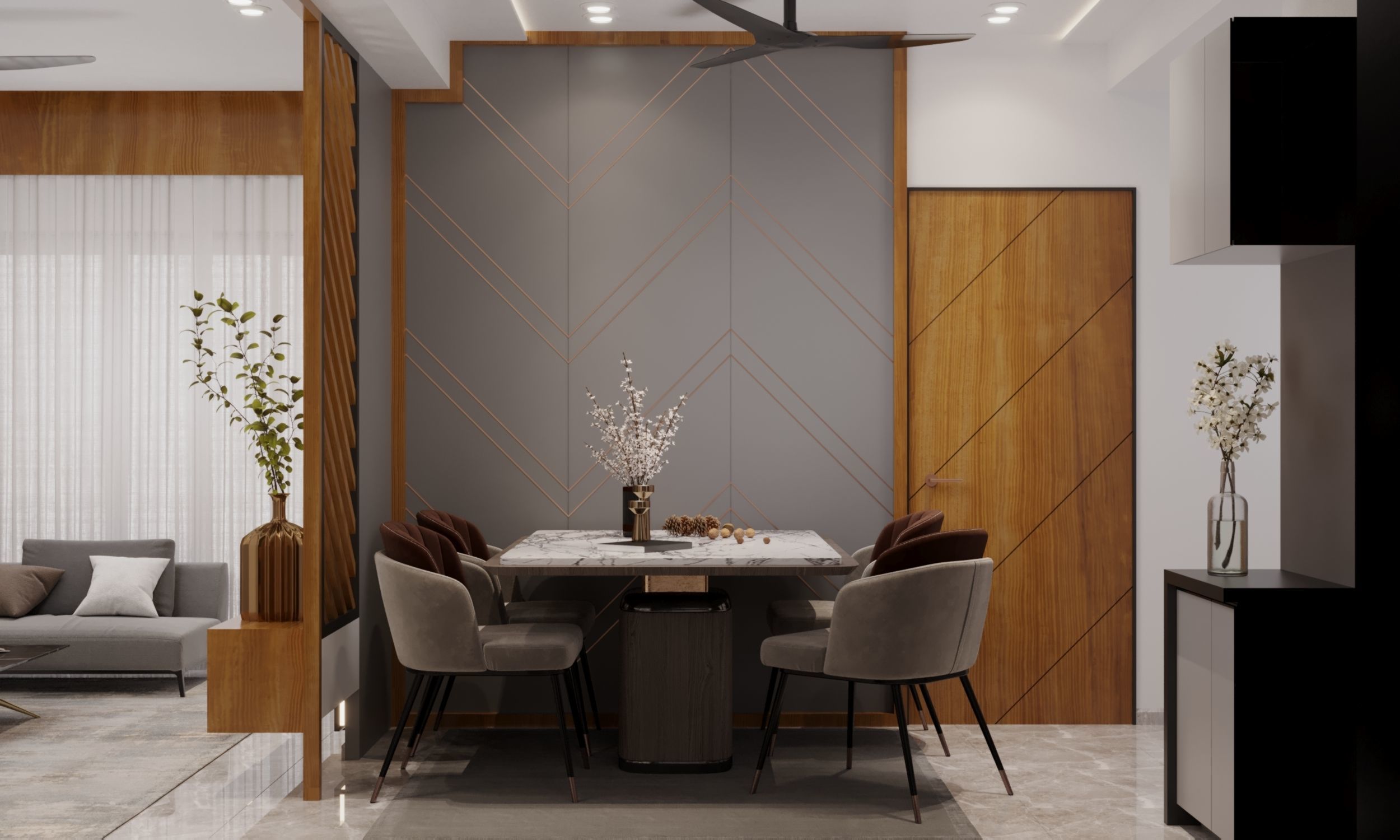 living room interior design scene 3d model 3 3D model_10