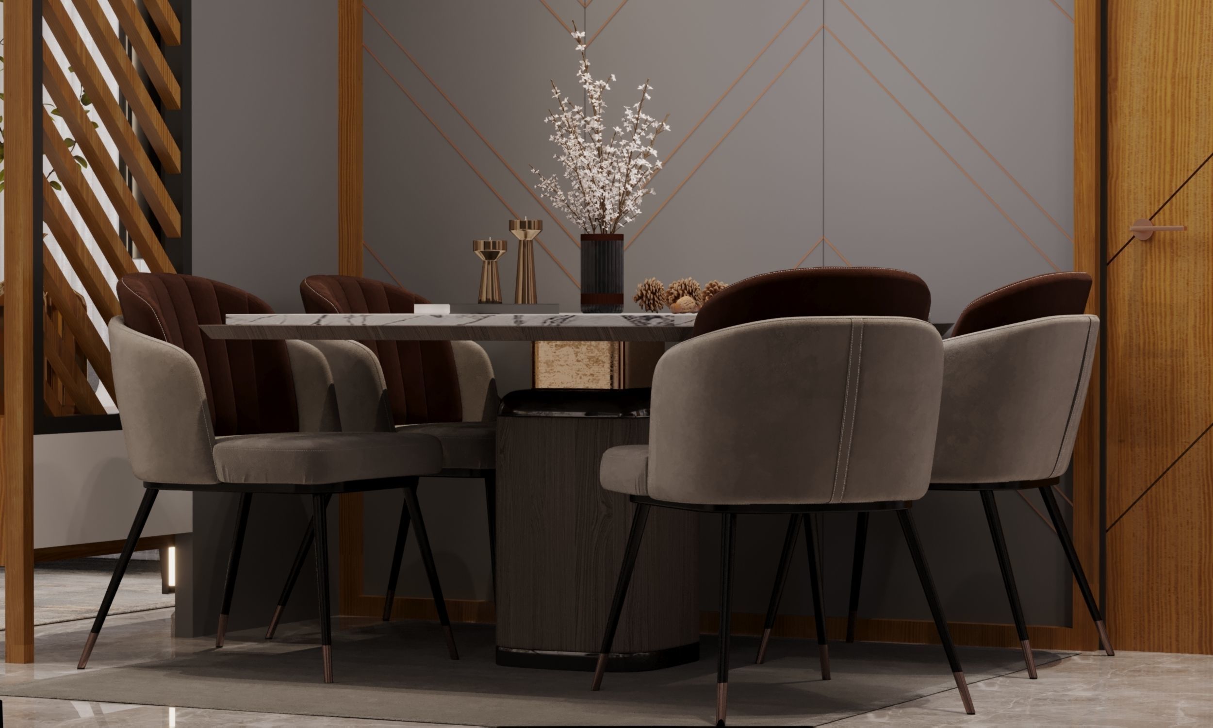 living room interior design scene 3d model 3 3D model_1