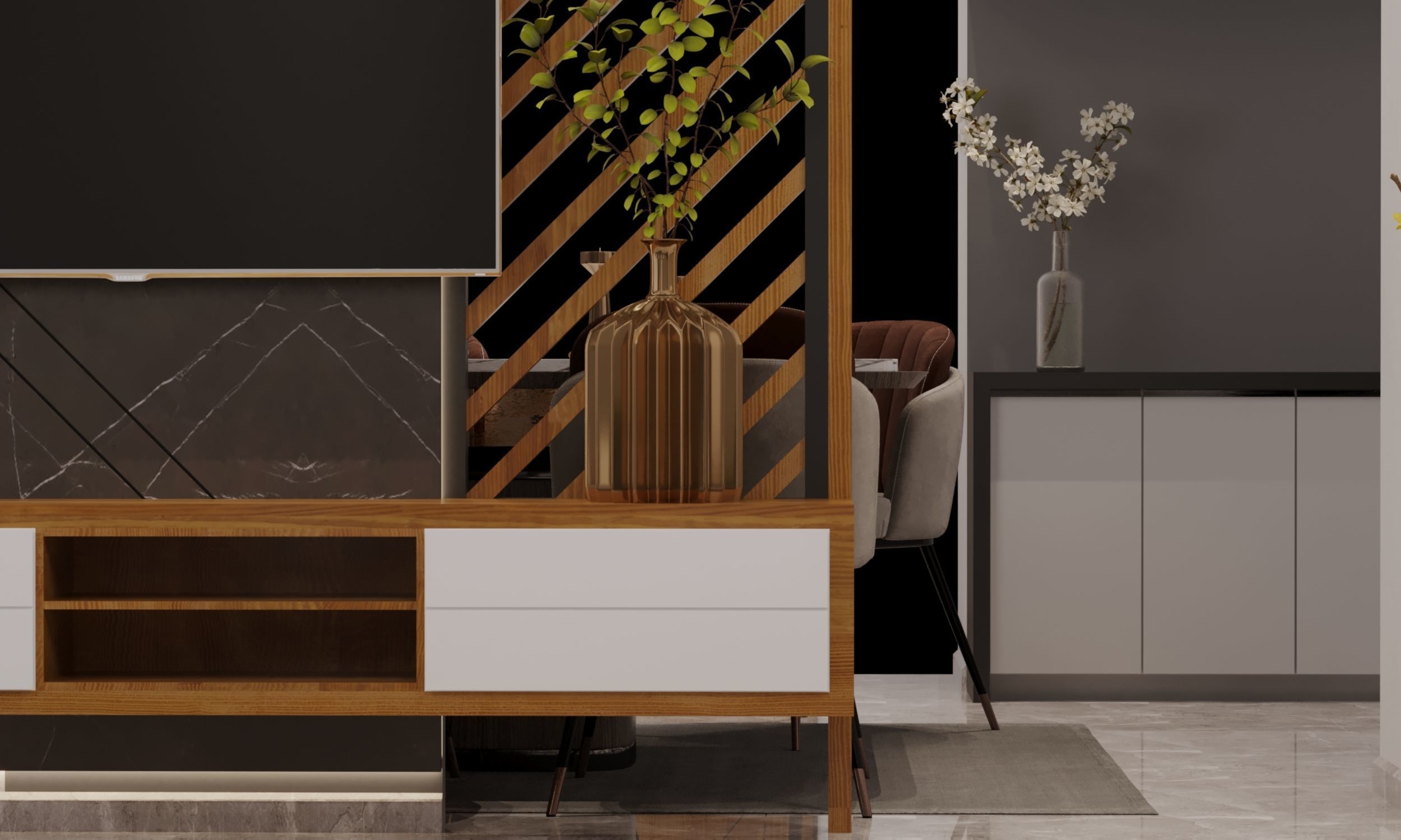 living room interior design scene 3d model 3 3D model_14