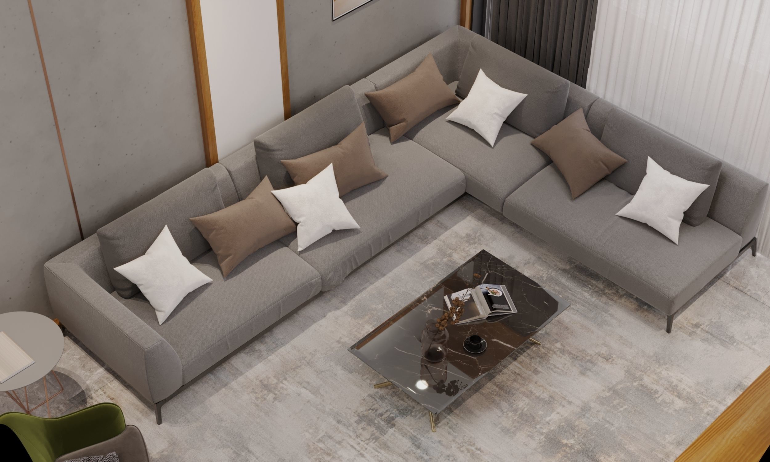 living room interior design scene 3d model 3 3D model_13