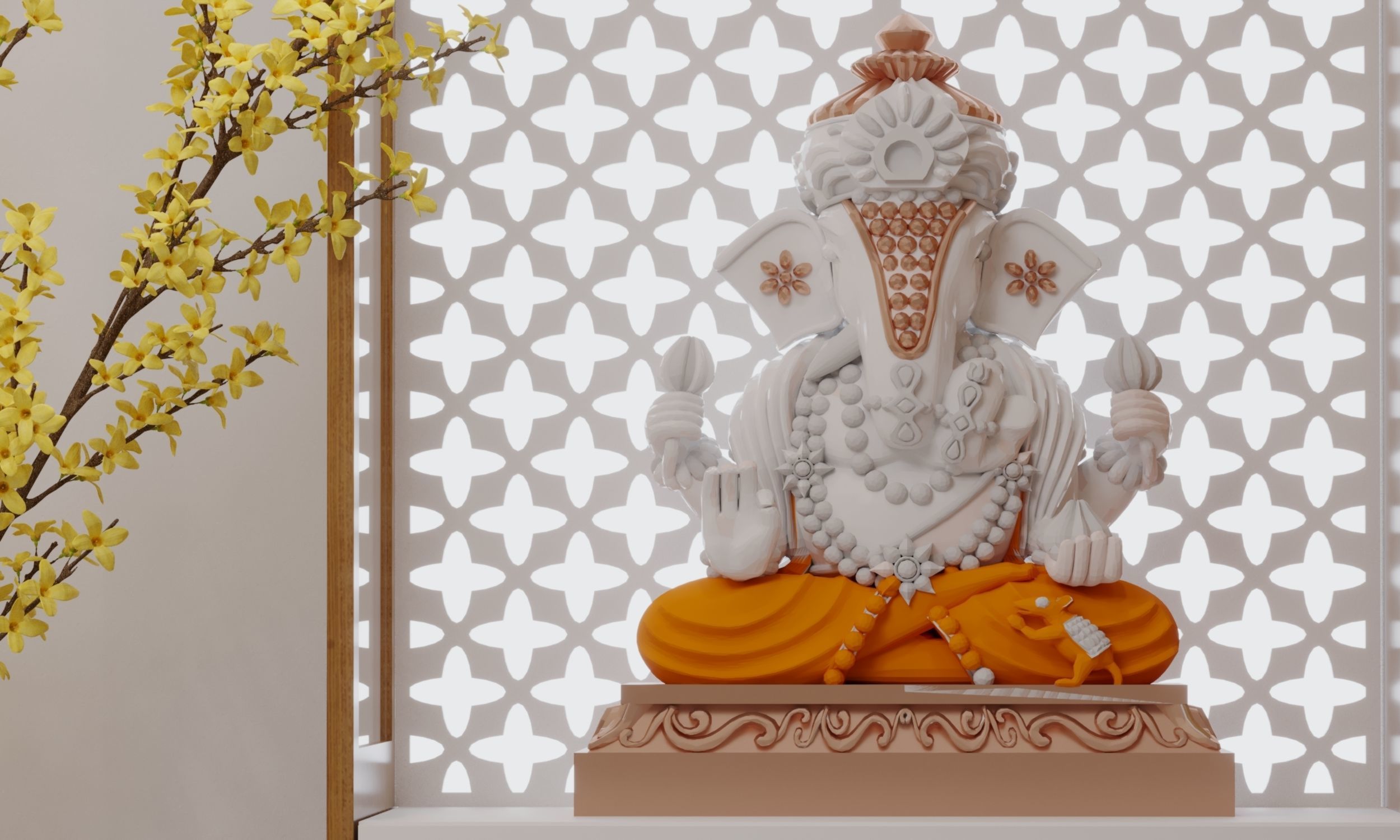 living room interior design scene 3d model 3 3D model_4