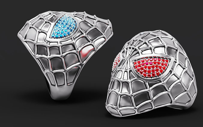 Spider-Man ring Silver Gold  Print 3D print model