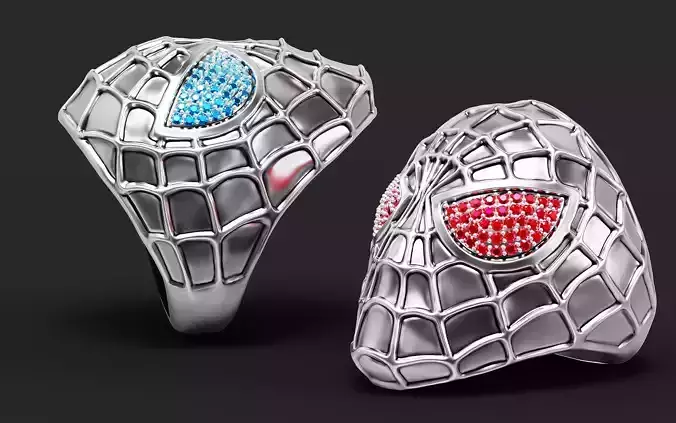 Spider-Man ring Silver Gold  Print 3D print model