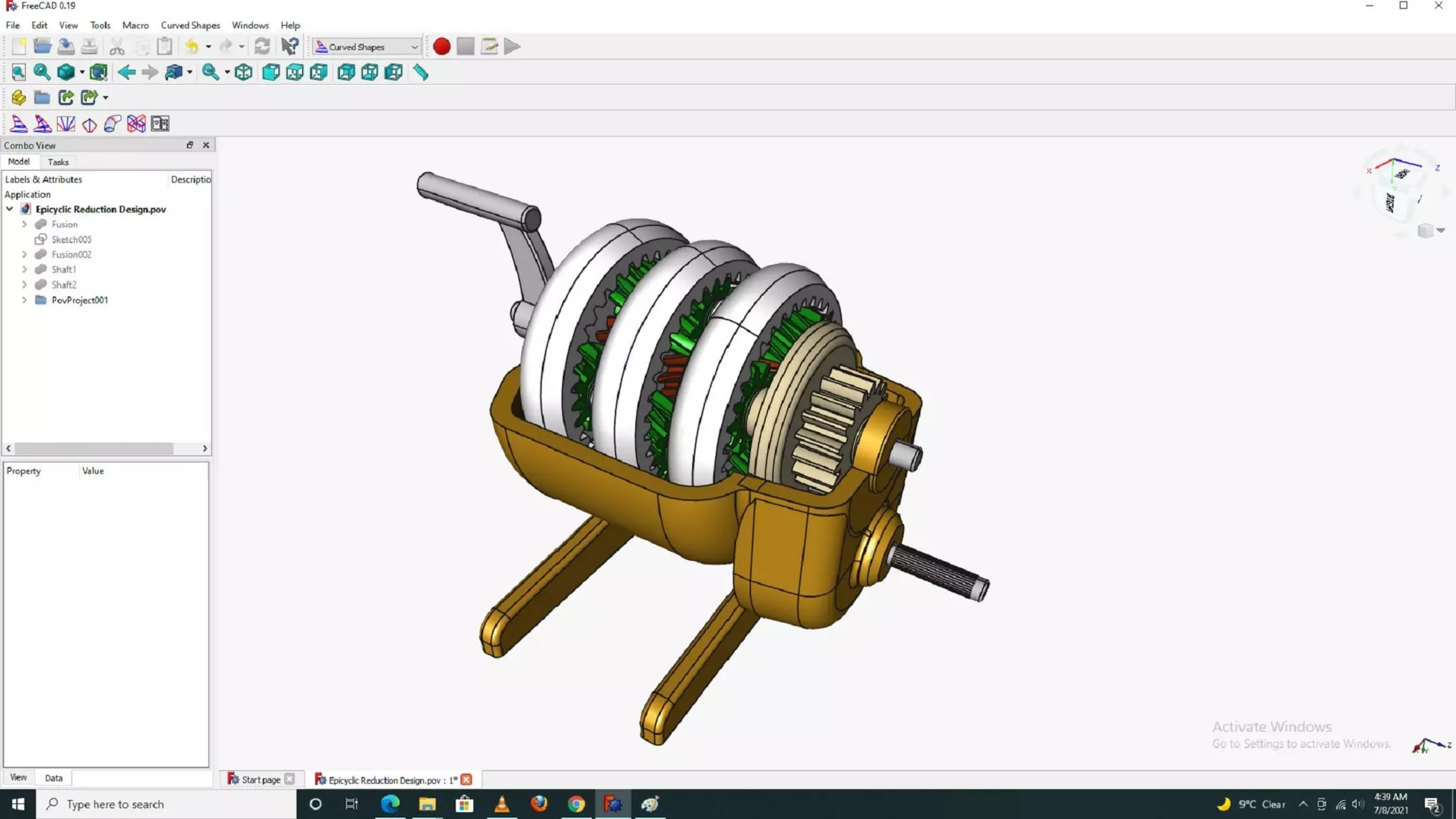 Planetary gearbox 3D print model_0