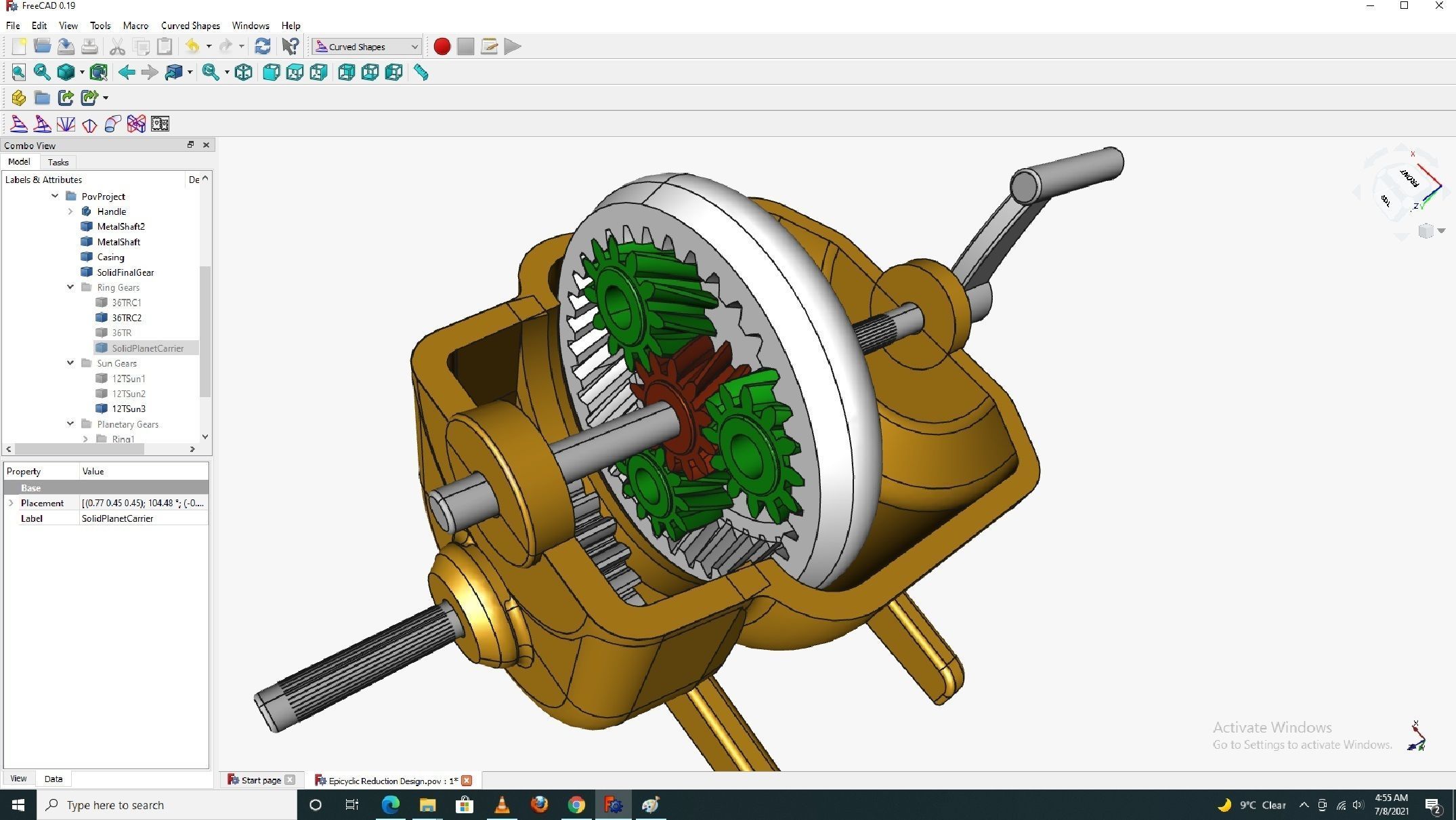 Planetary gearbox 3D print model_12