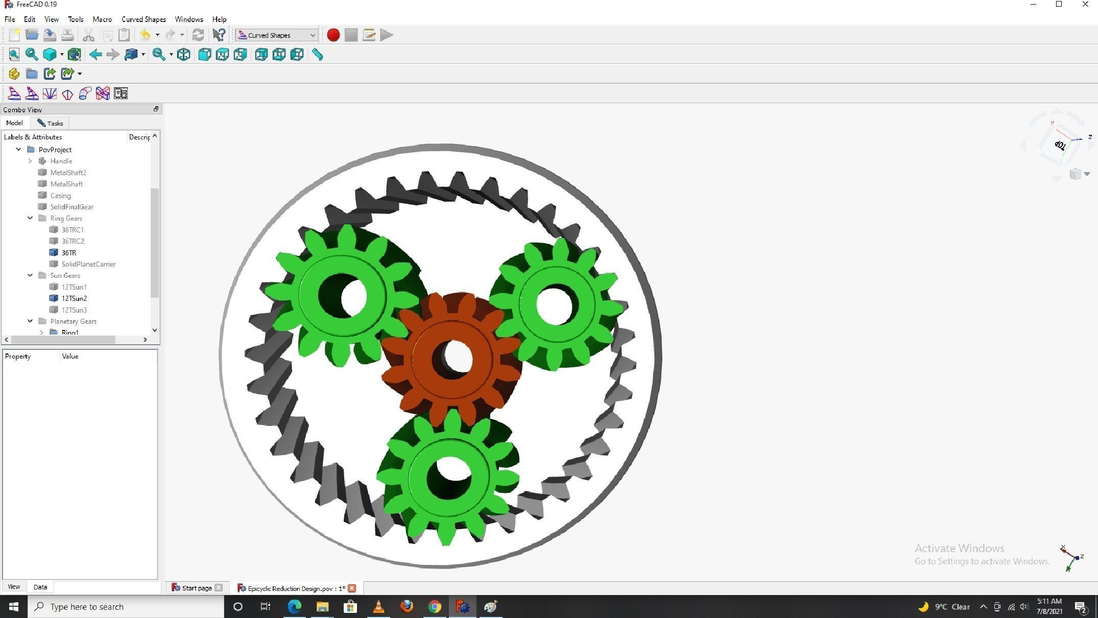 Planetary gearbox 3D print model_3