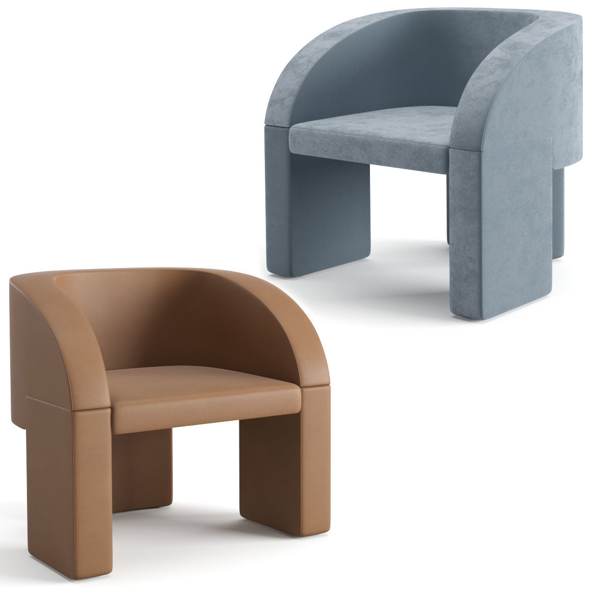 Baxter Lazybones Lounge Chair 3D model