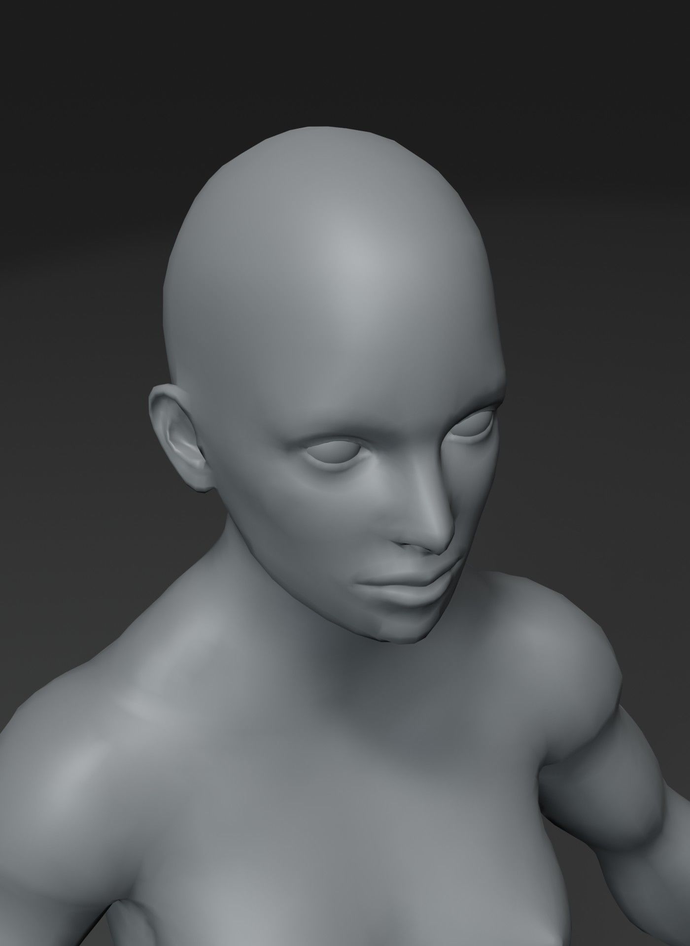 Superhero Female Body Base Mesh 3D Model 20k Polygons Low-poly 3D model_8