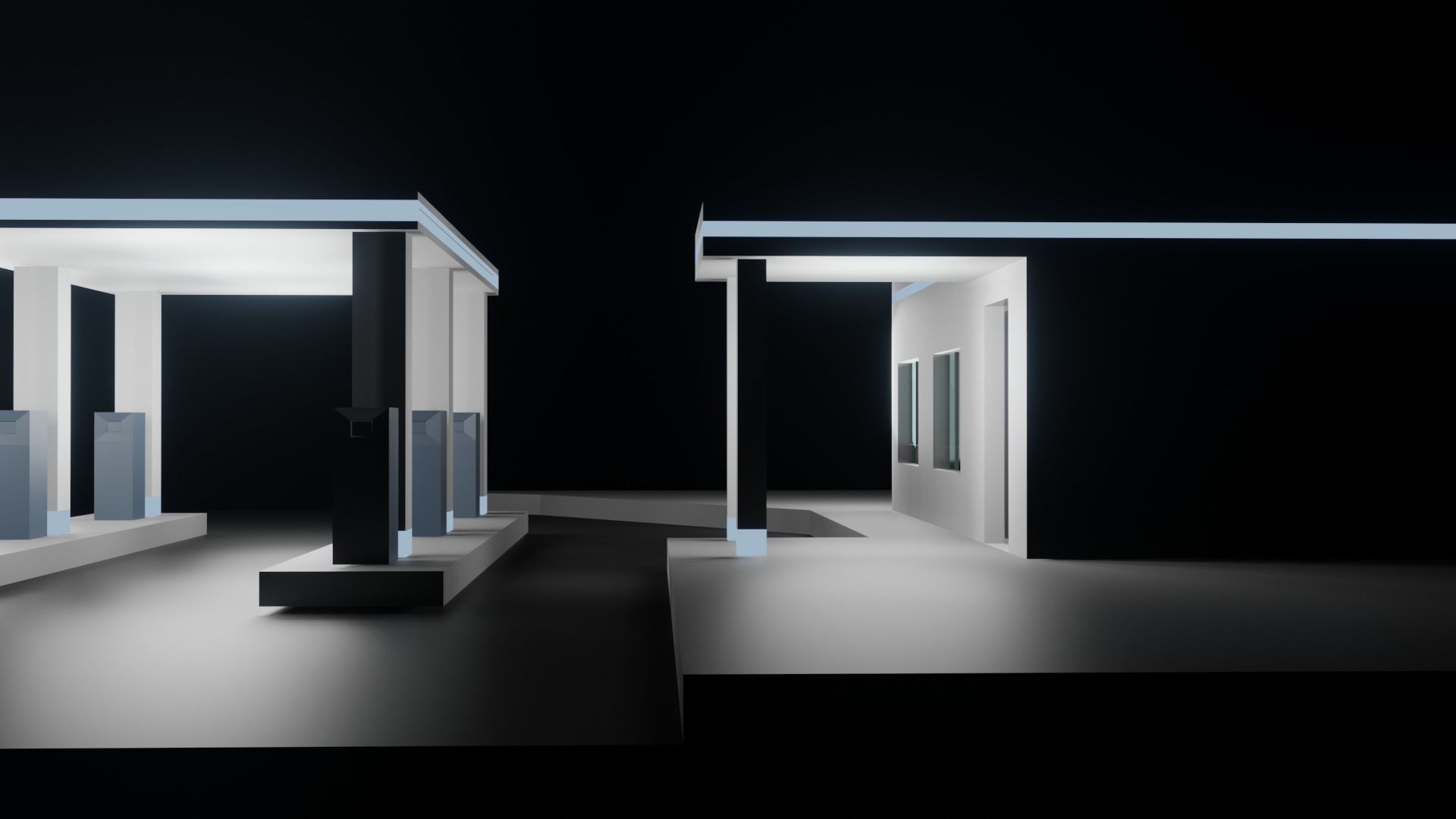 Gas Station 3D model_2