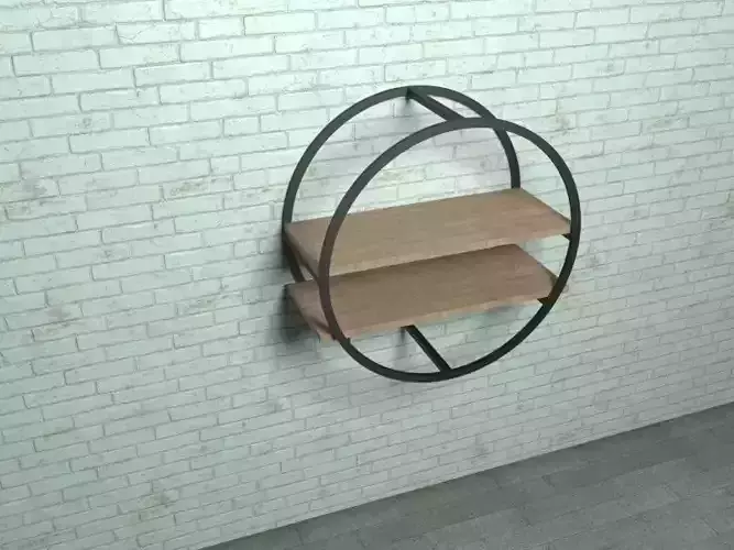 cupboard round wall shelf