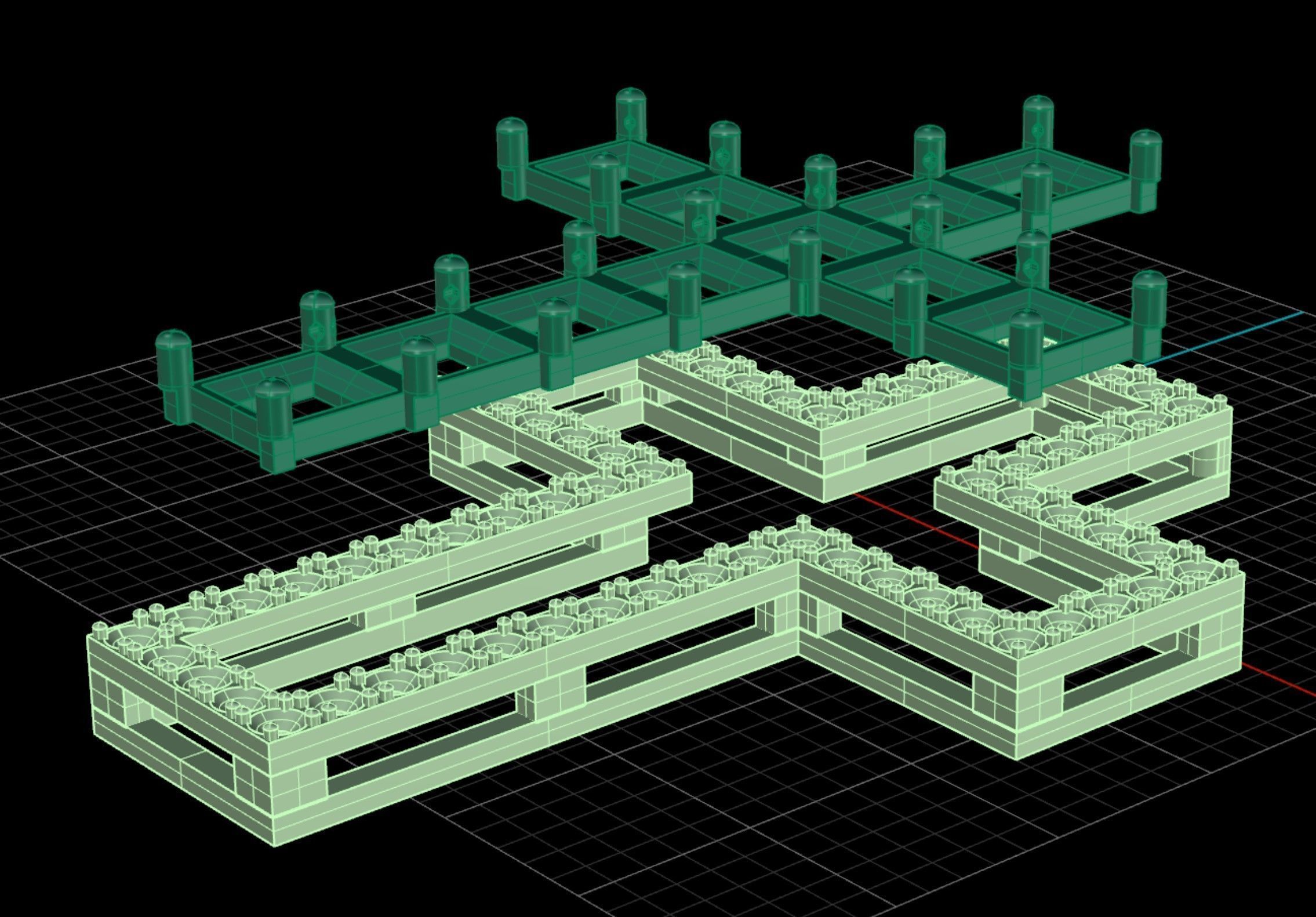 cross diamonds 3D print model_5
