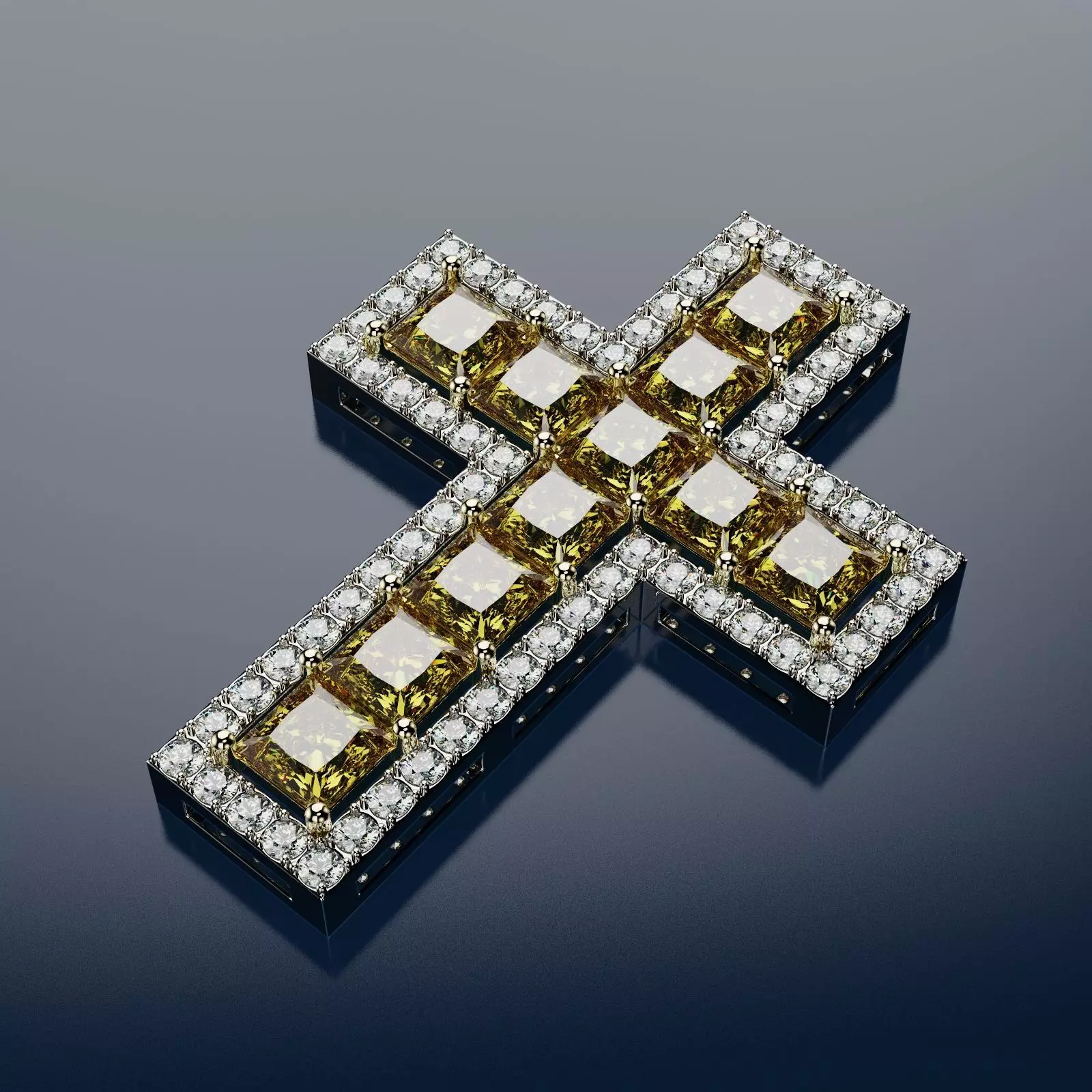 cross diamonds 3D print model_0