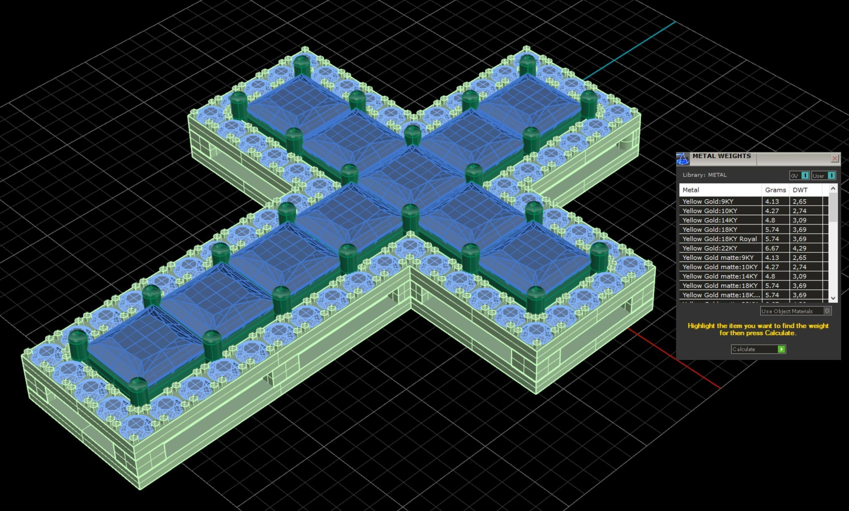 cross diamonds 3D print model_1