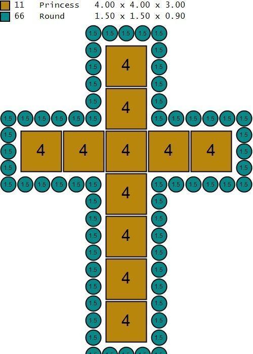 cross diamonds 3D print model_6