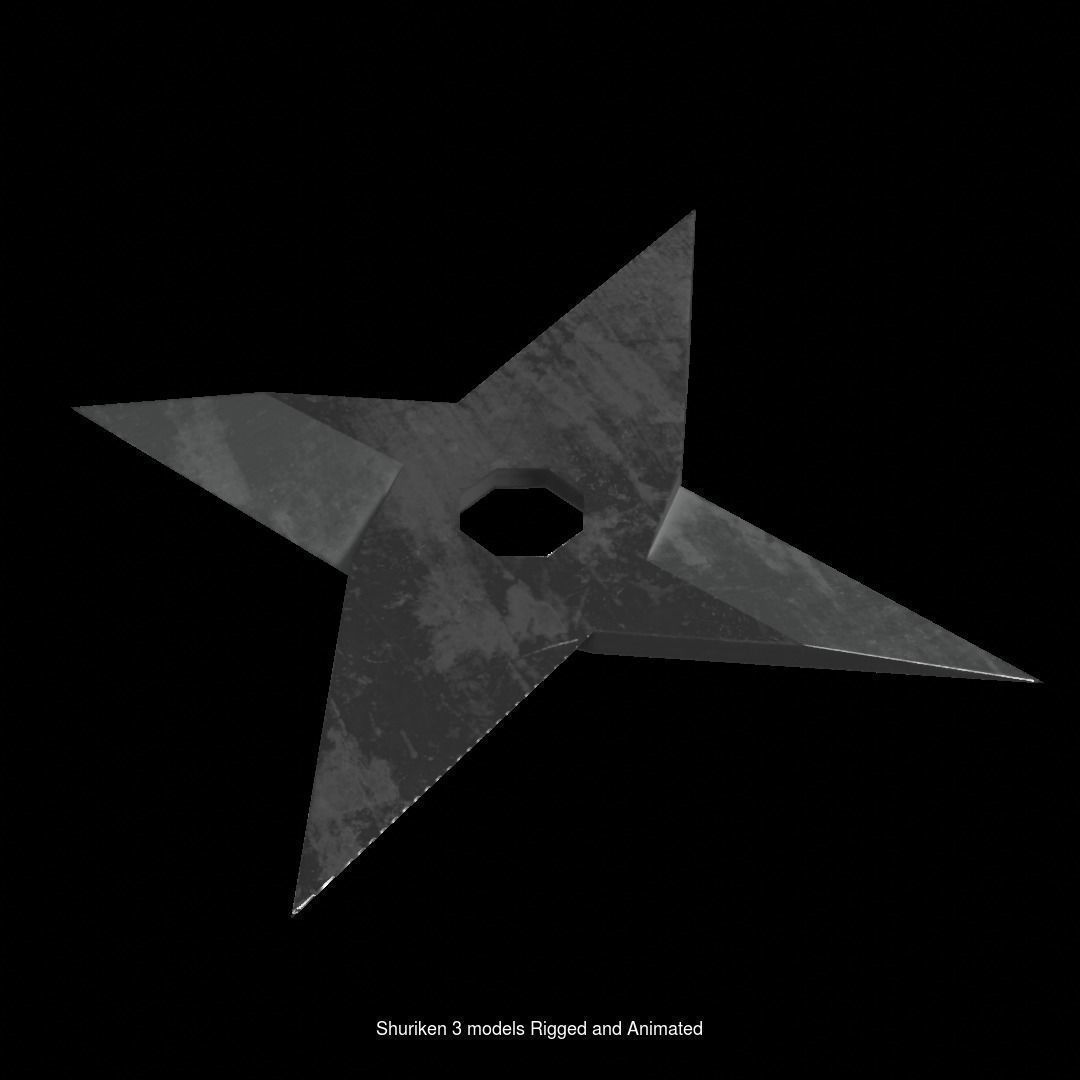 Ninja weapon 3D Model Collection_8