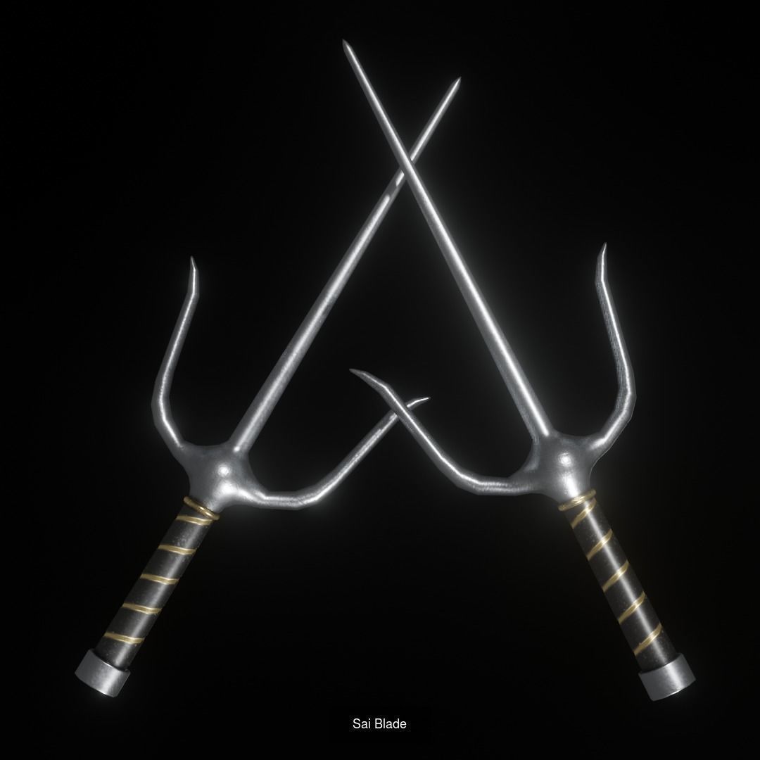 Ninja weapon 3D Model Collection_10