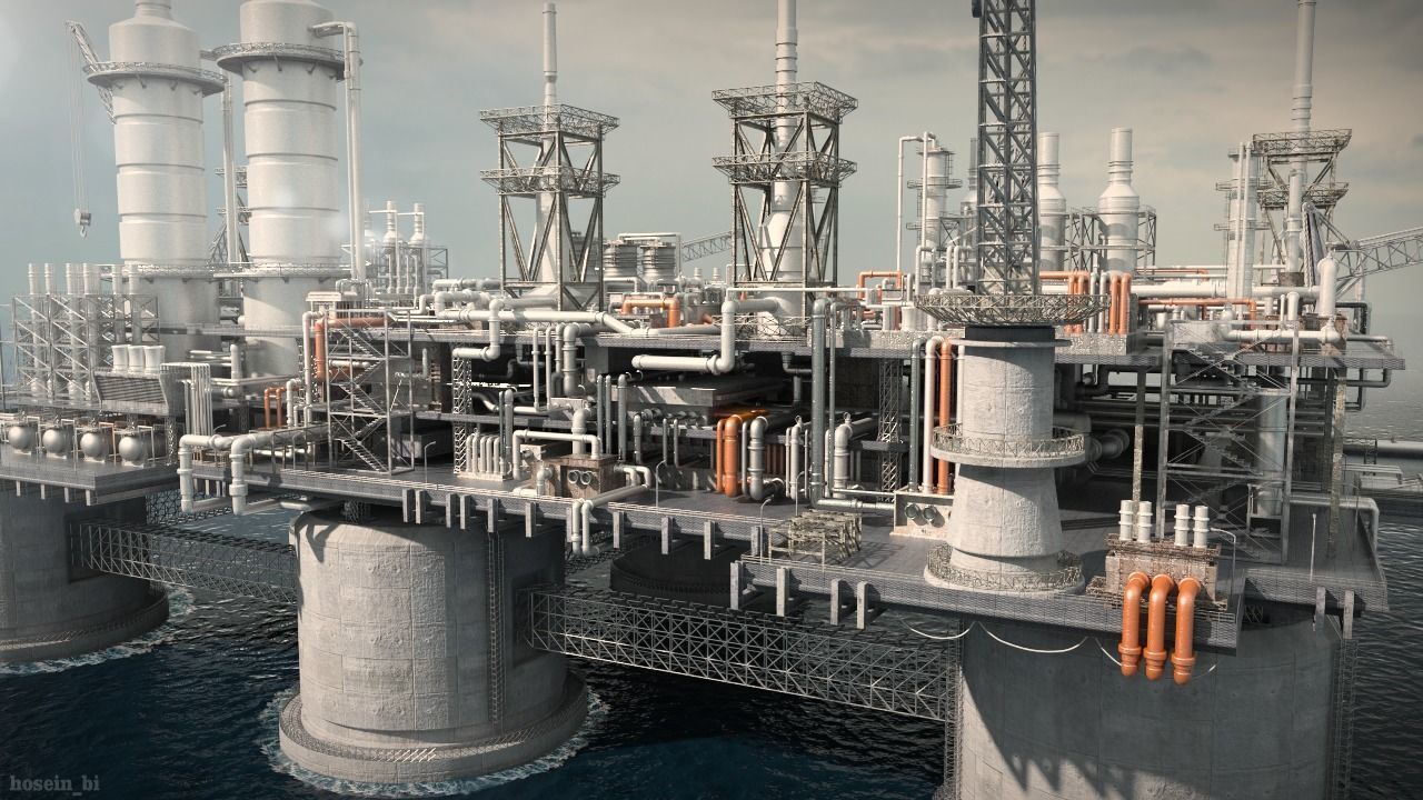 oil platform 3D model_3