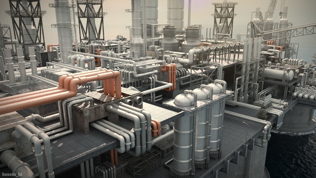 oil platform 3D model_4