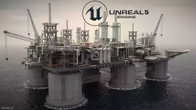 oil platform 3D model