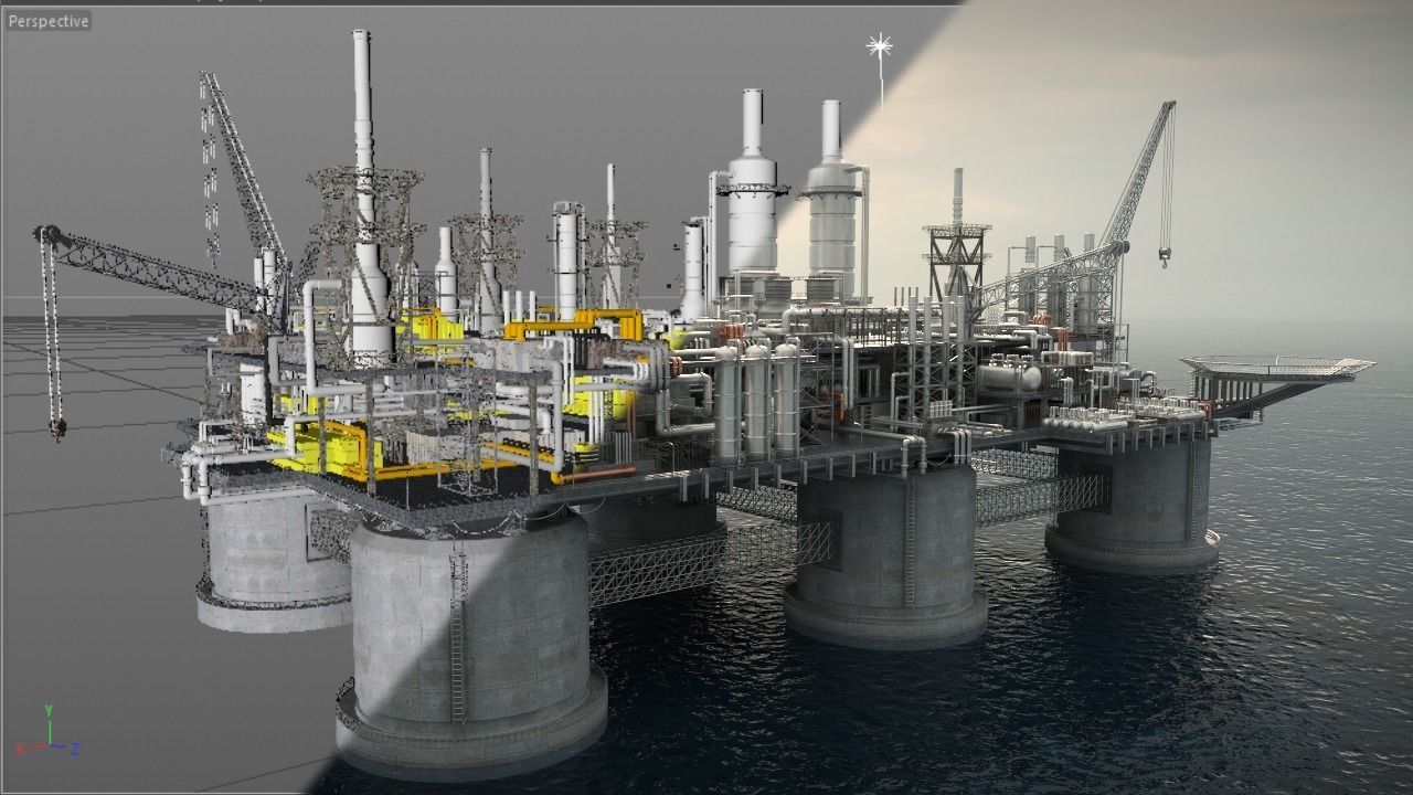 oil platform 3D model_7