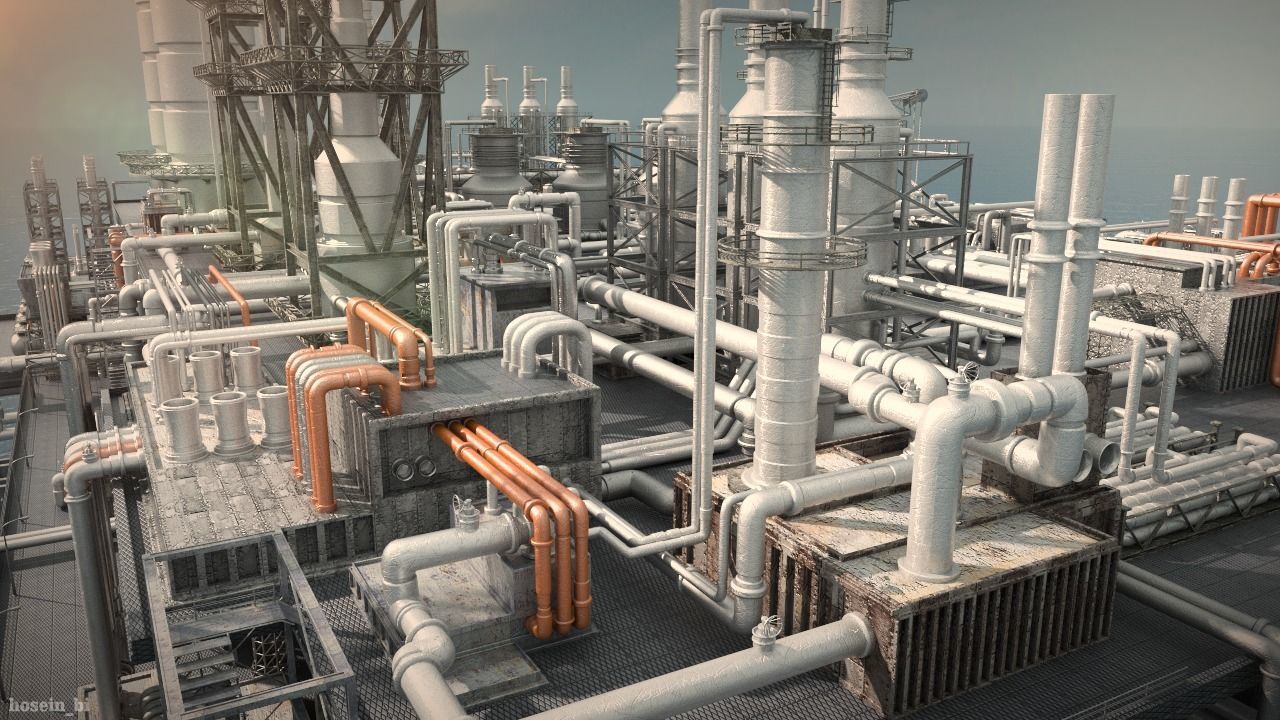 oil platform 3D model_2