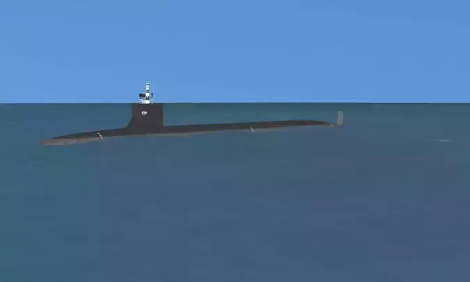 Virginia class SSN 777 USS North Carolina 3D model