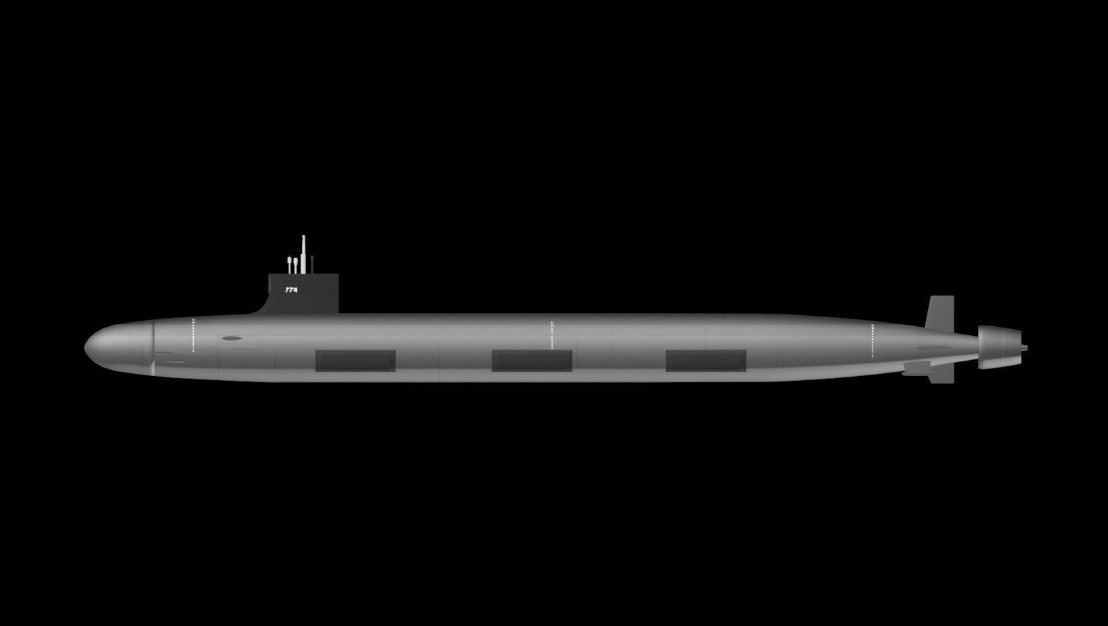 Virginia class SSN 777 USS North Carolina 3D model_7