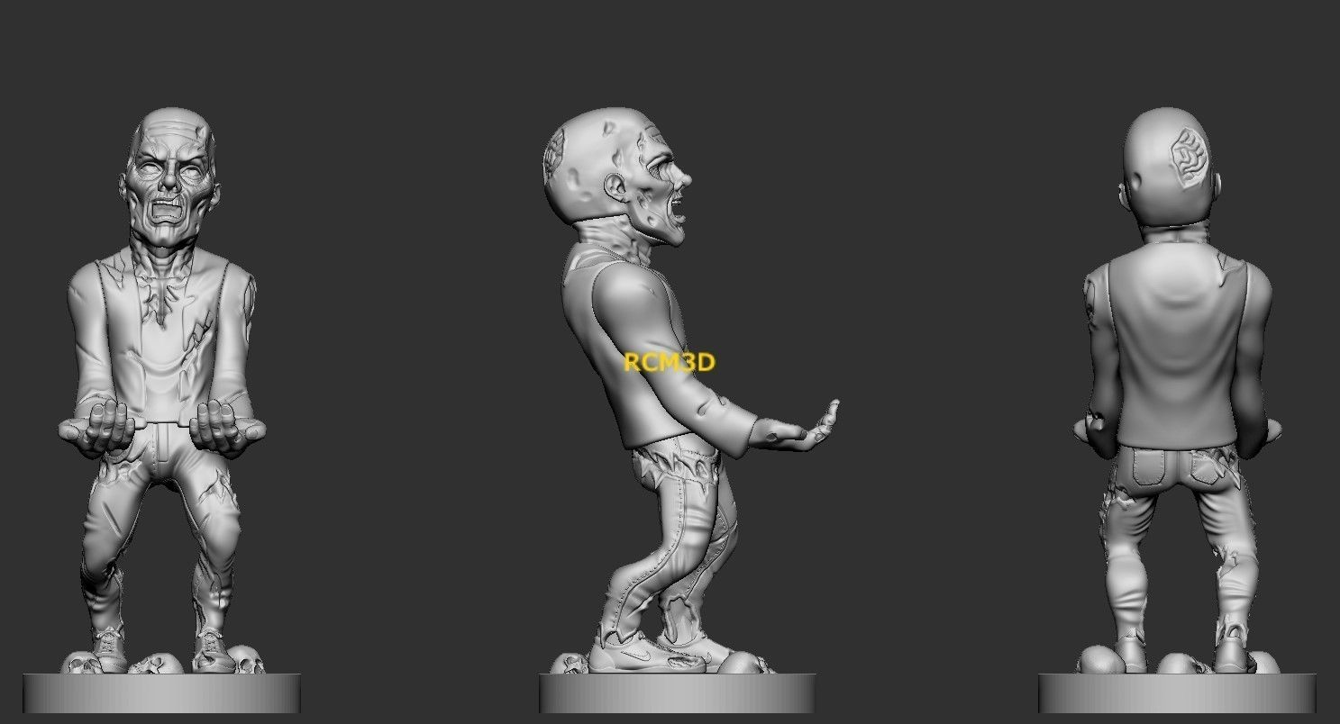 Zumbi cellphone and joystick holder 3D print model_1
