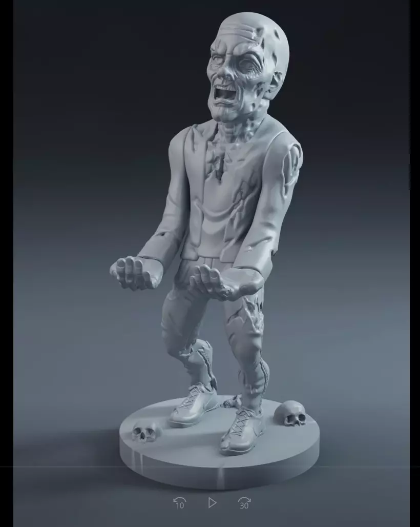 Zumbi cellphone and joystick holder 3D print model_0