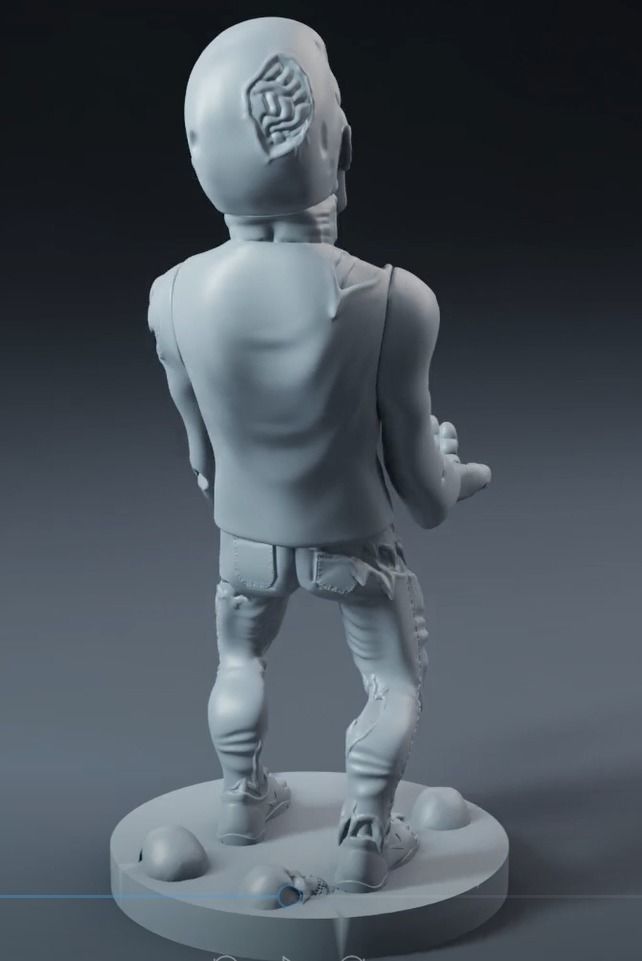 Zumbi cellphone and joystick holder 3D print model_4