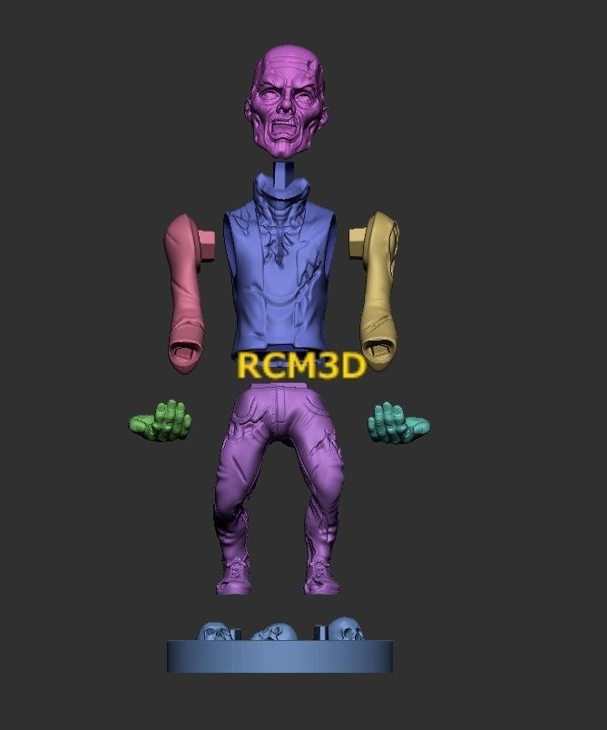 Zumbi cellphone and joystick holder 3D print model_3