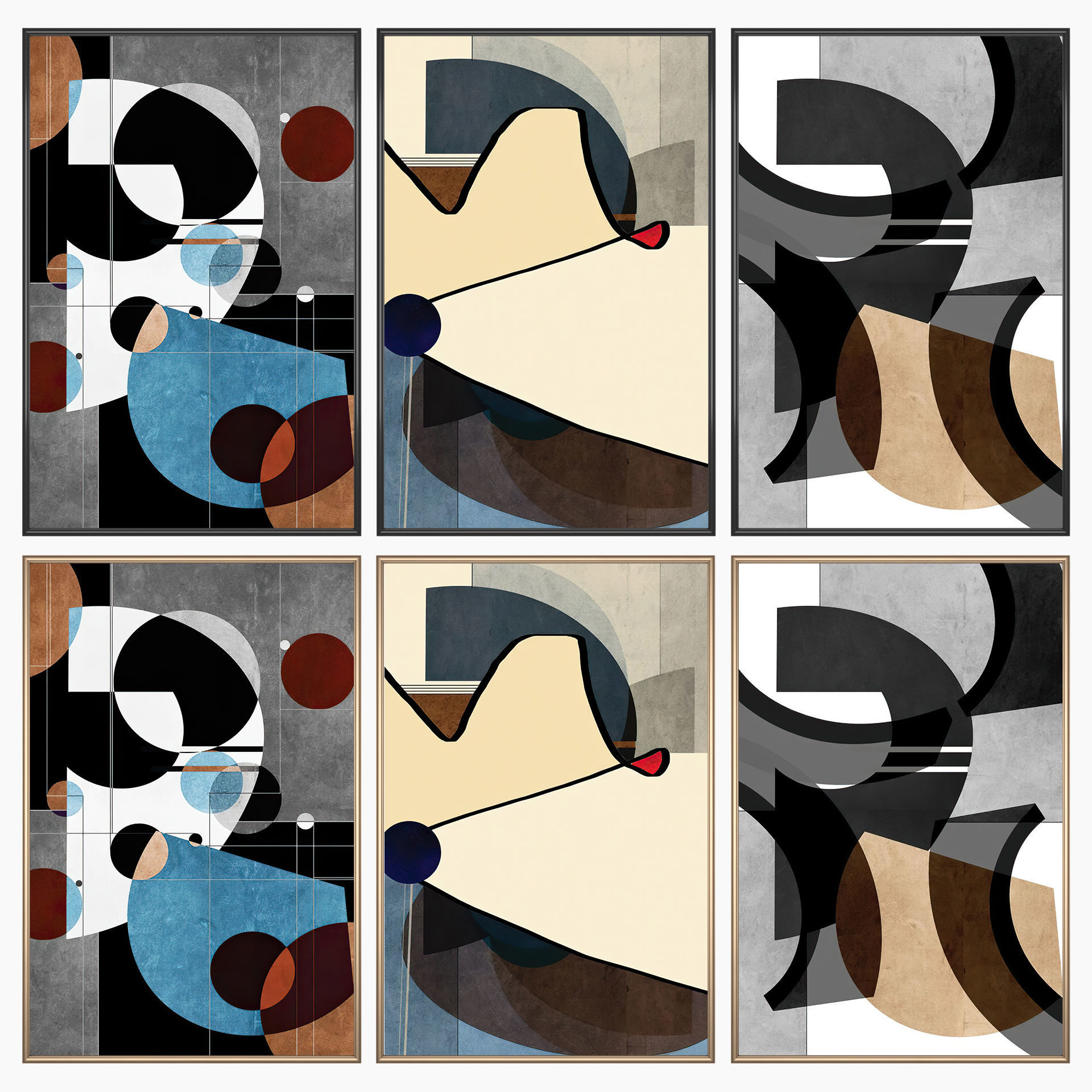 Wall Art Set 3564 3D model_1