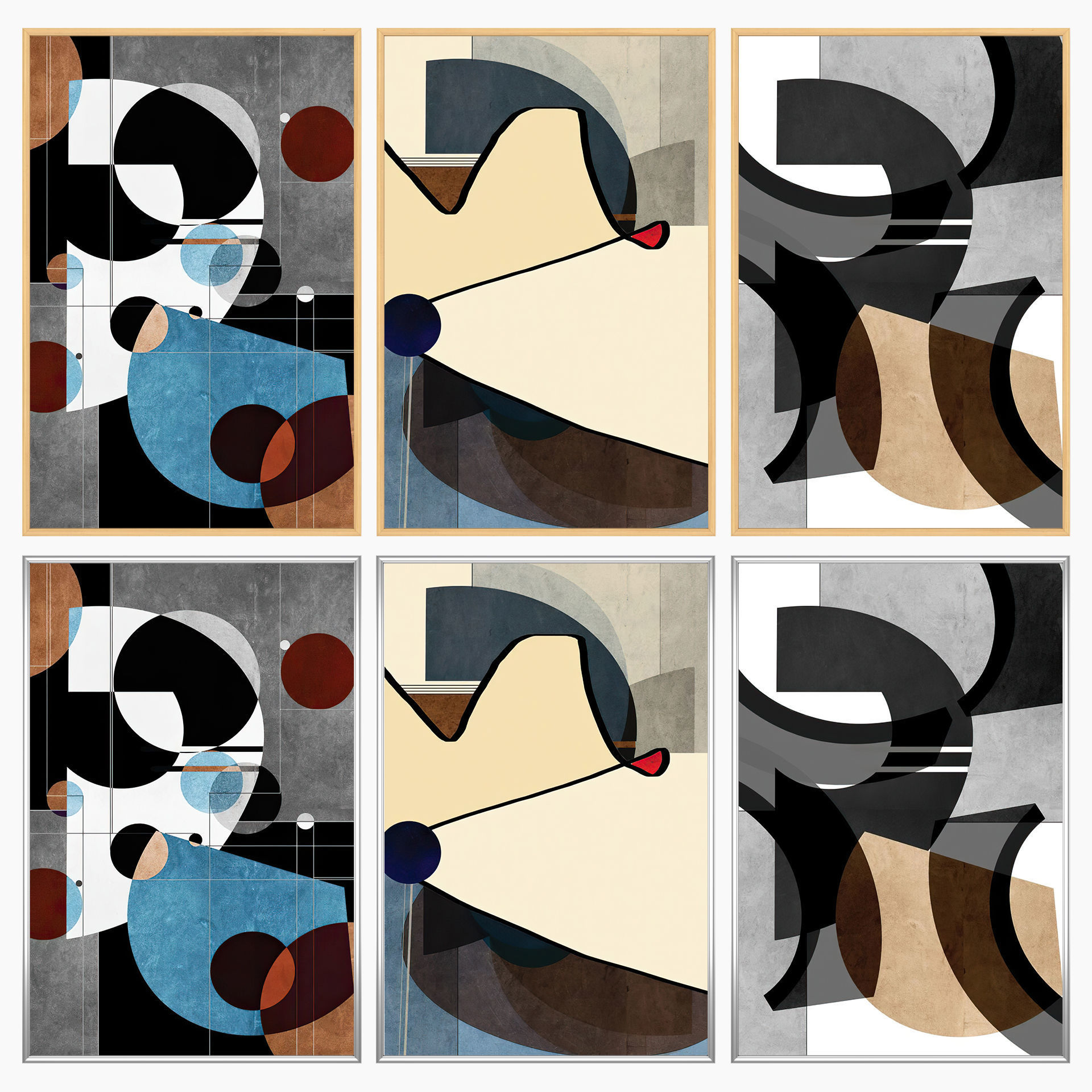 Wall Art Set 3564 3D model_2