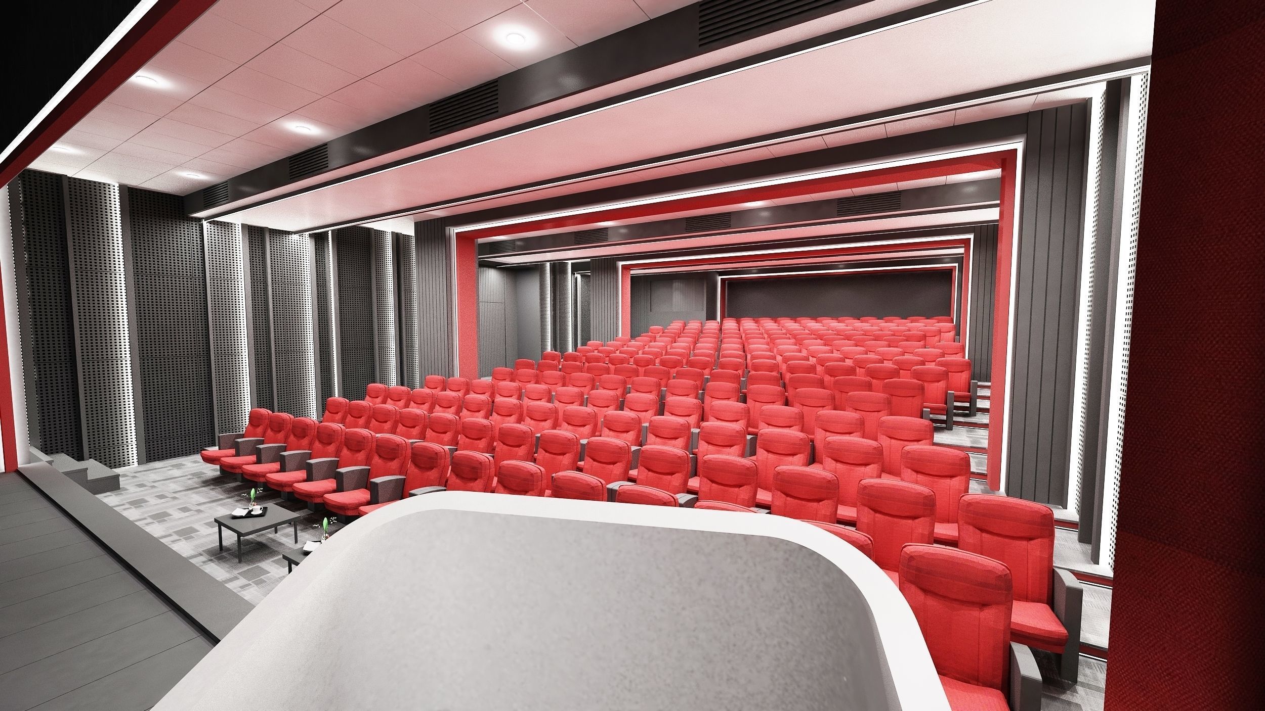 Conference Hall Design 3D model_1