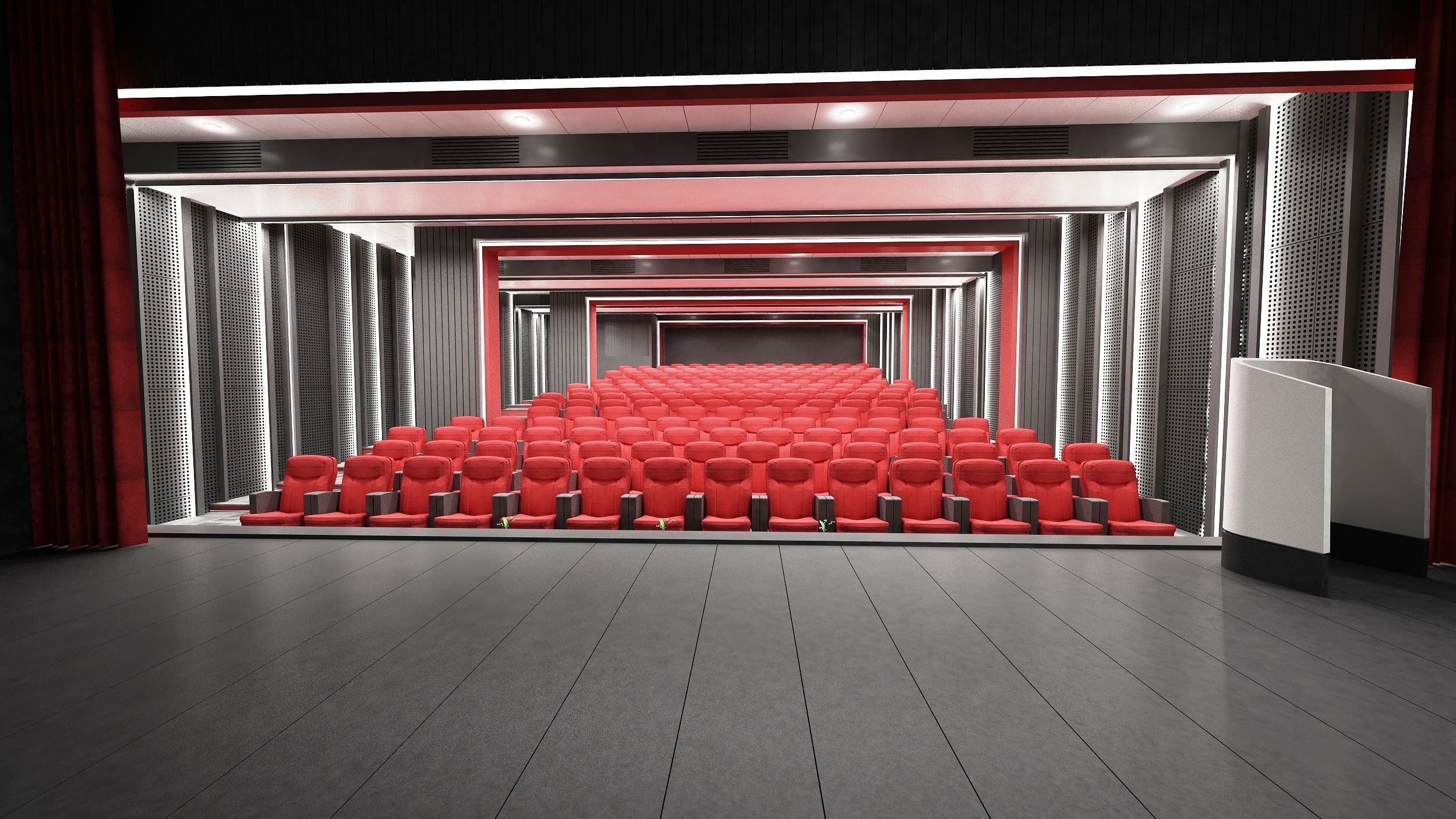 Conference Hall Design 3D model_3