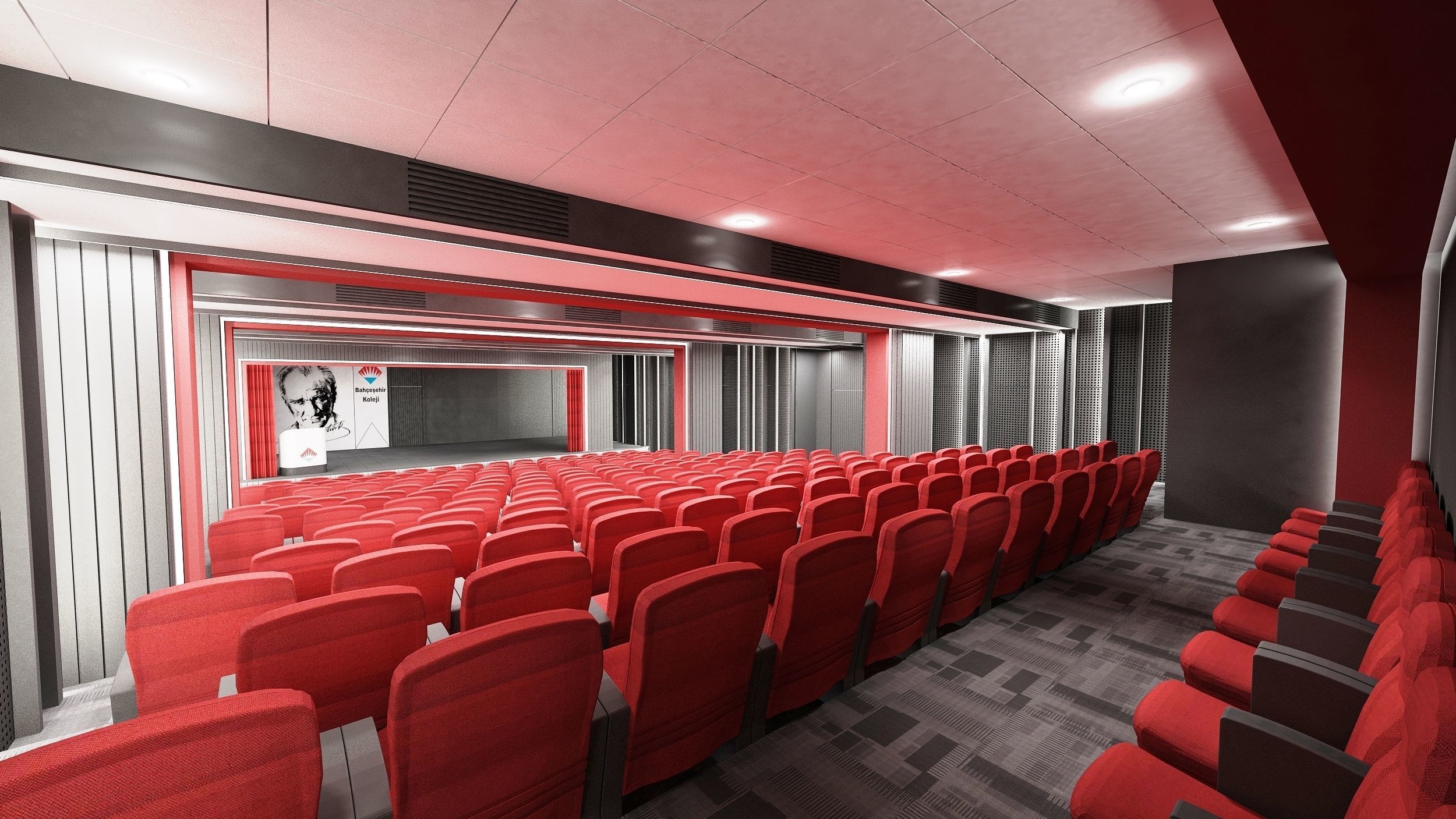 Conference Hall Design 3D model_2
