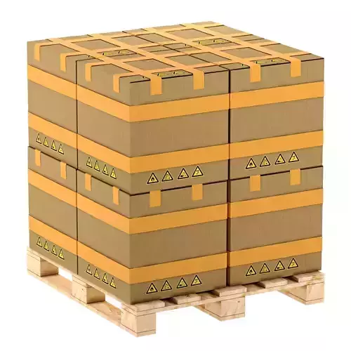  Cardboard boxes on a pallet