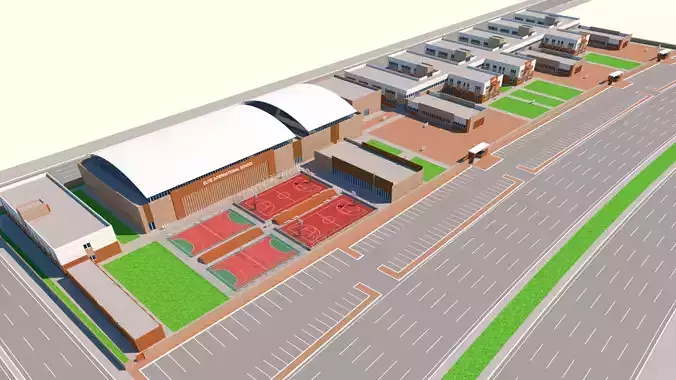 high school  exterior-interior