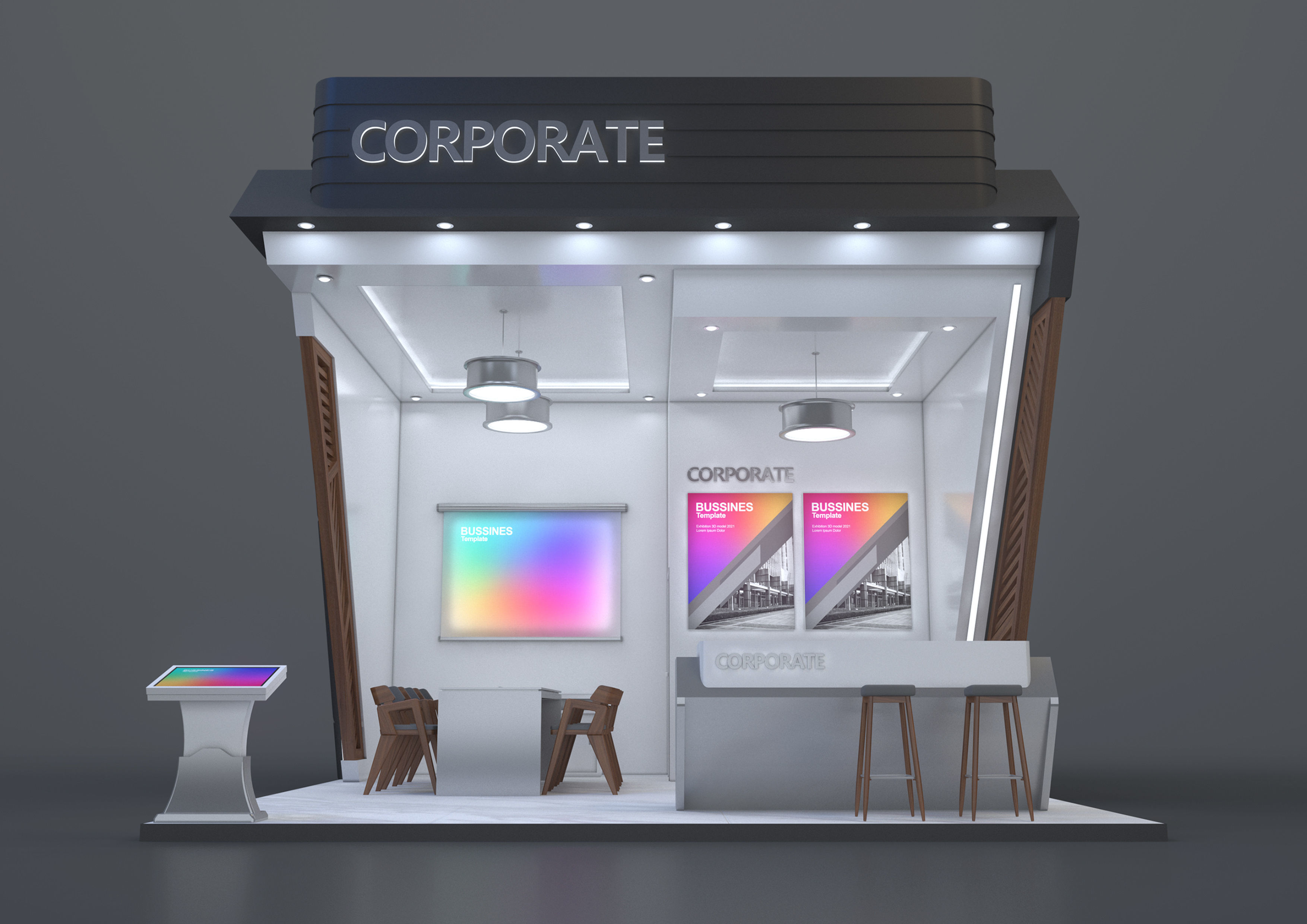 exhibition stand 36 sqm 3D model_6