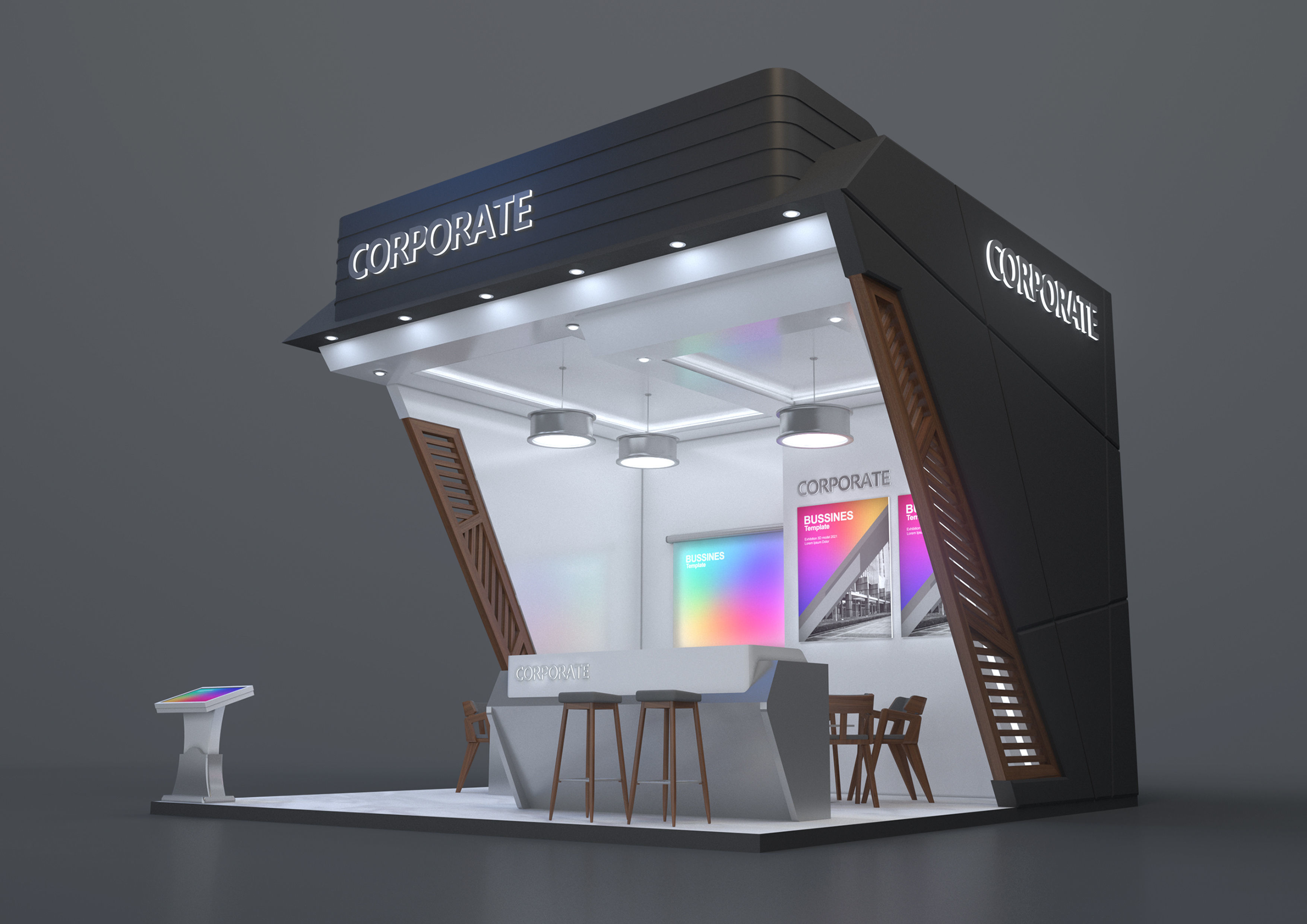 exhibition stand 36 sqm 3D model_3