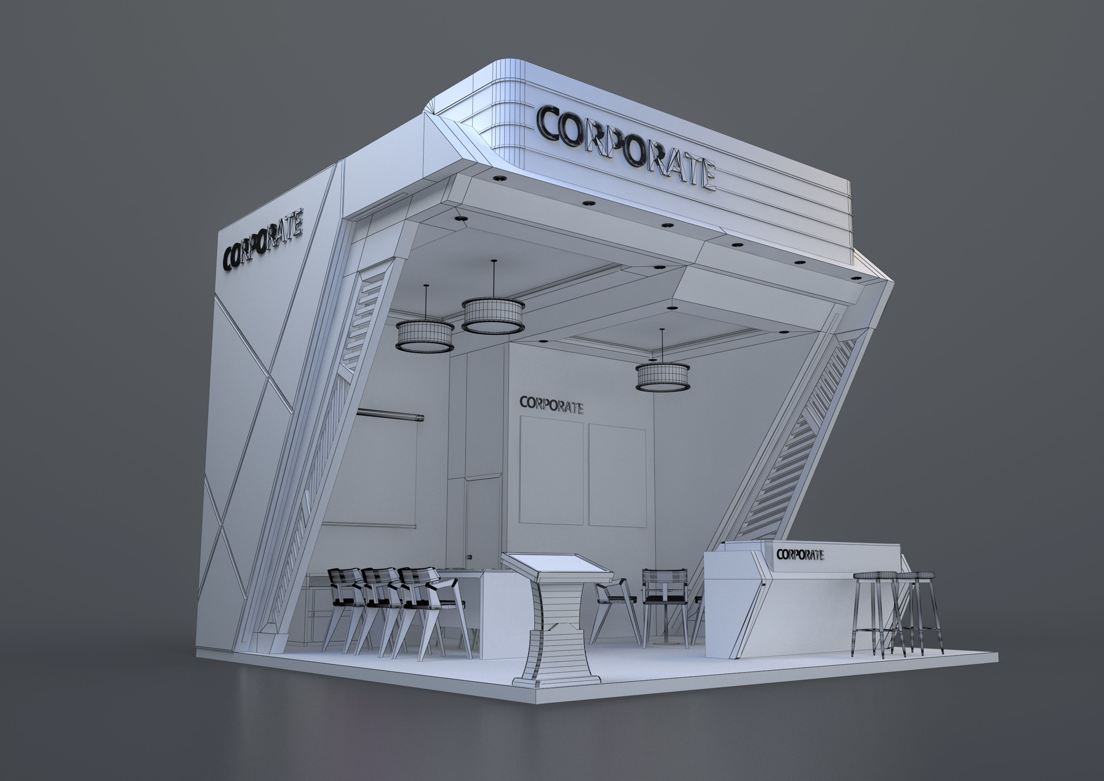 exhibition stand 36 sqm 3D model_1