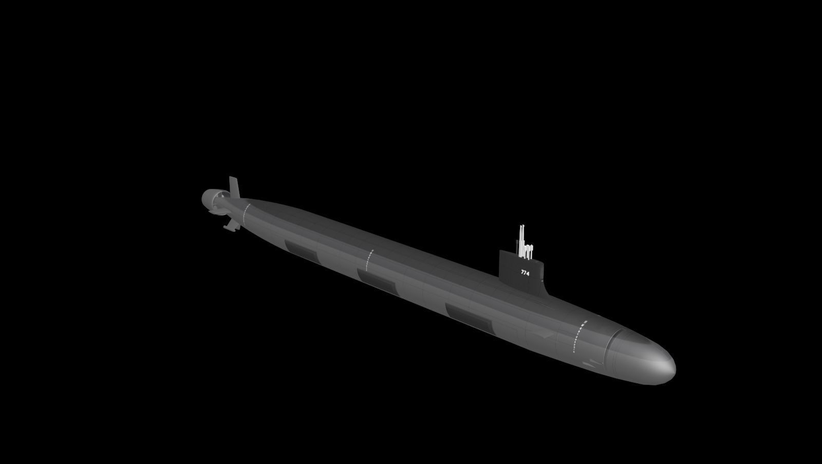 Virginia Class SSN 786 USS Illinois 3D model_3