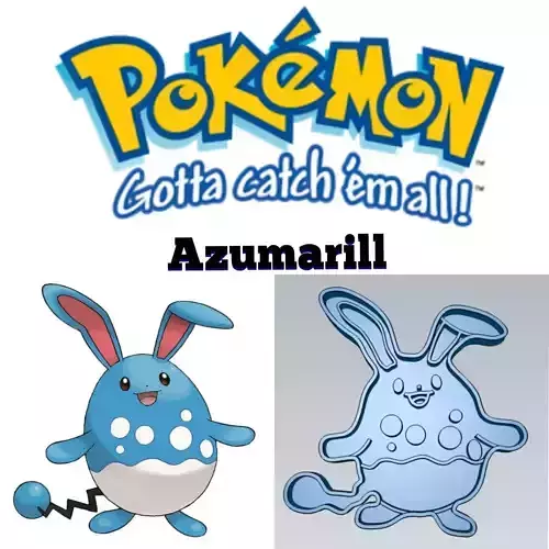 Amazing Pokemon Azumarill Cookie Cutter Stamp Cake Decorating 