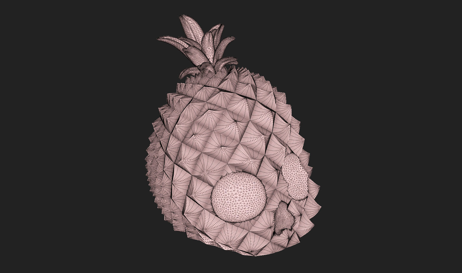Pineapple Skull Ring 3D print model_7