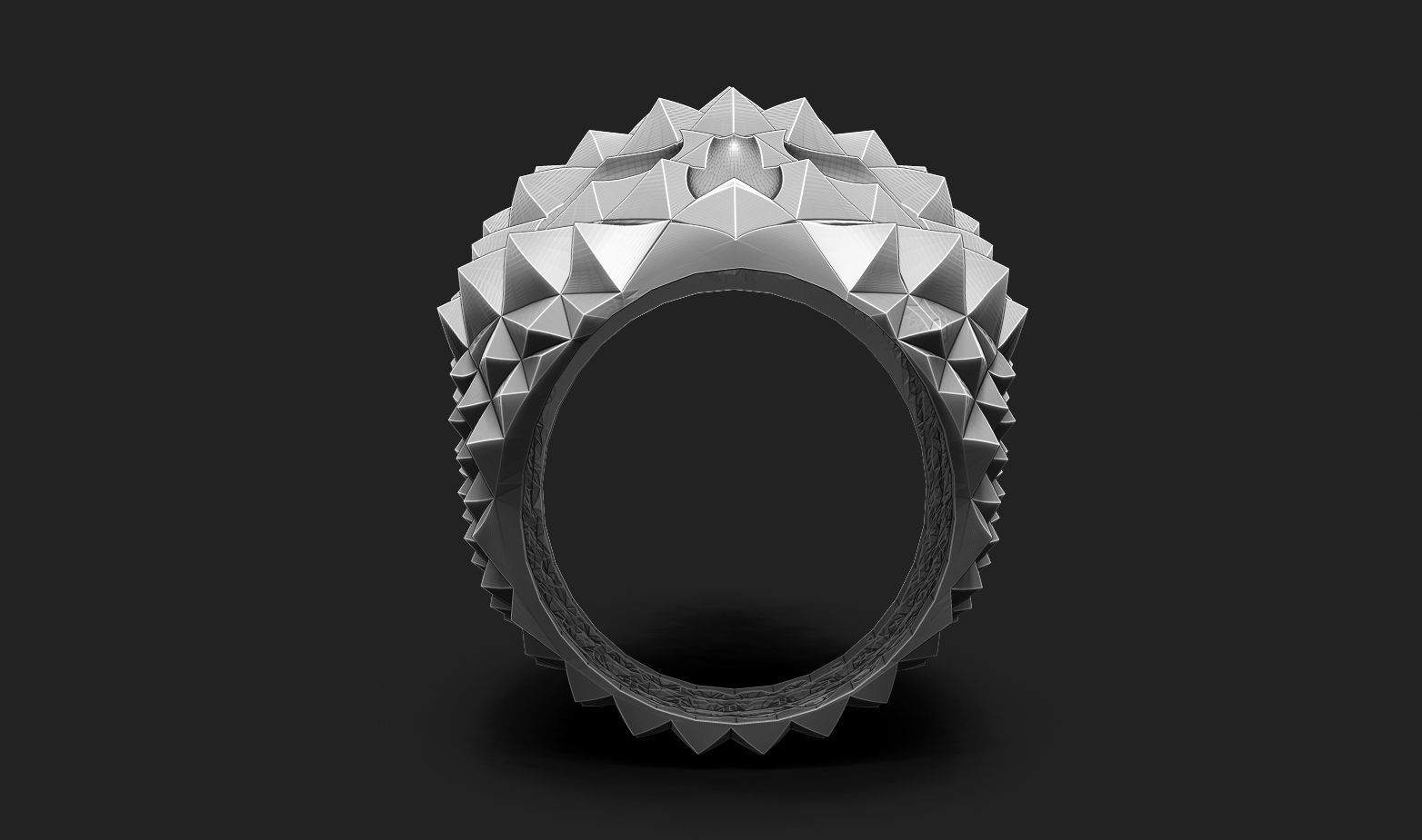 Pineapple Skull Ring 3D print model_5