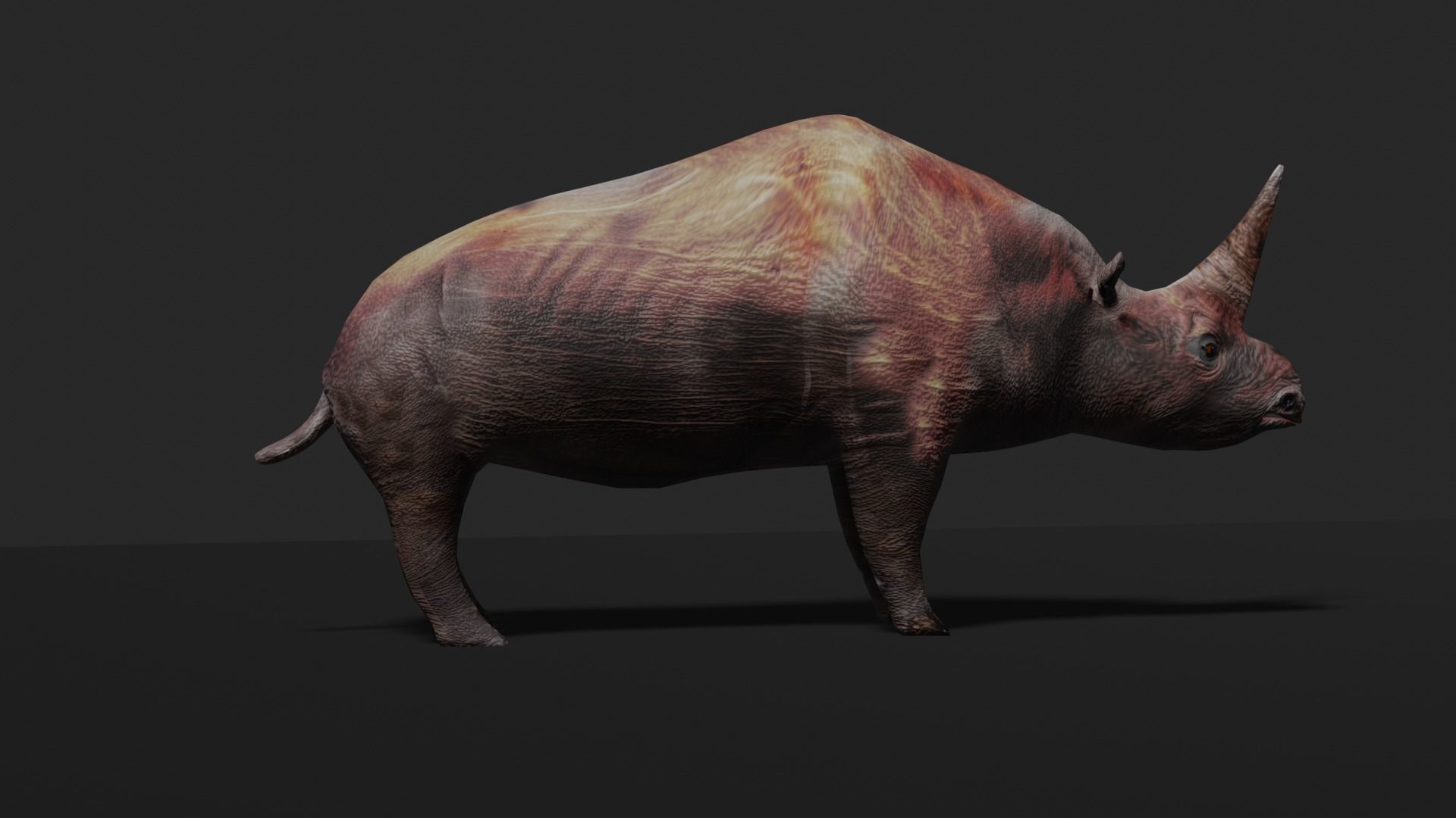 ELASMOTHERIUM rhinoceros Low-poly 3D model_9