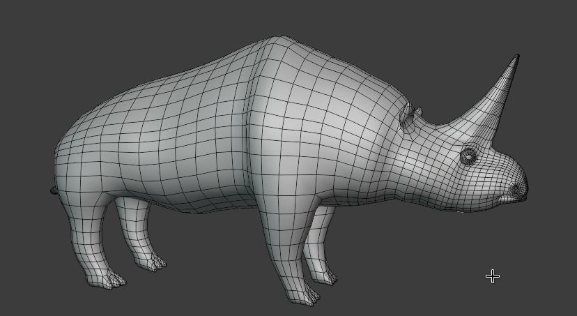 ELASMOTHERIUM rhinoceros Low-poly 3D model_1