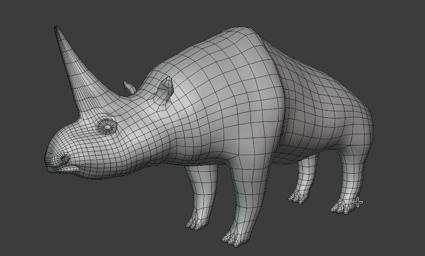 ELASMOTHERIUM rhinoceros Low-poly 3D model_3