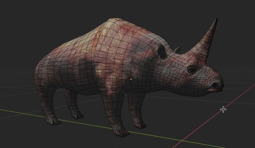 ELASMOTHERIUM rhinoceros Low-poly 3D model_8