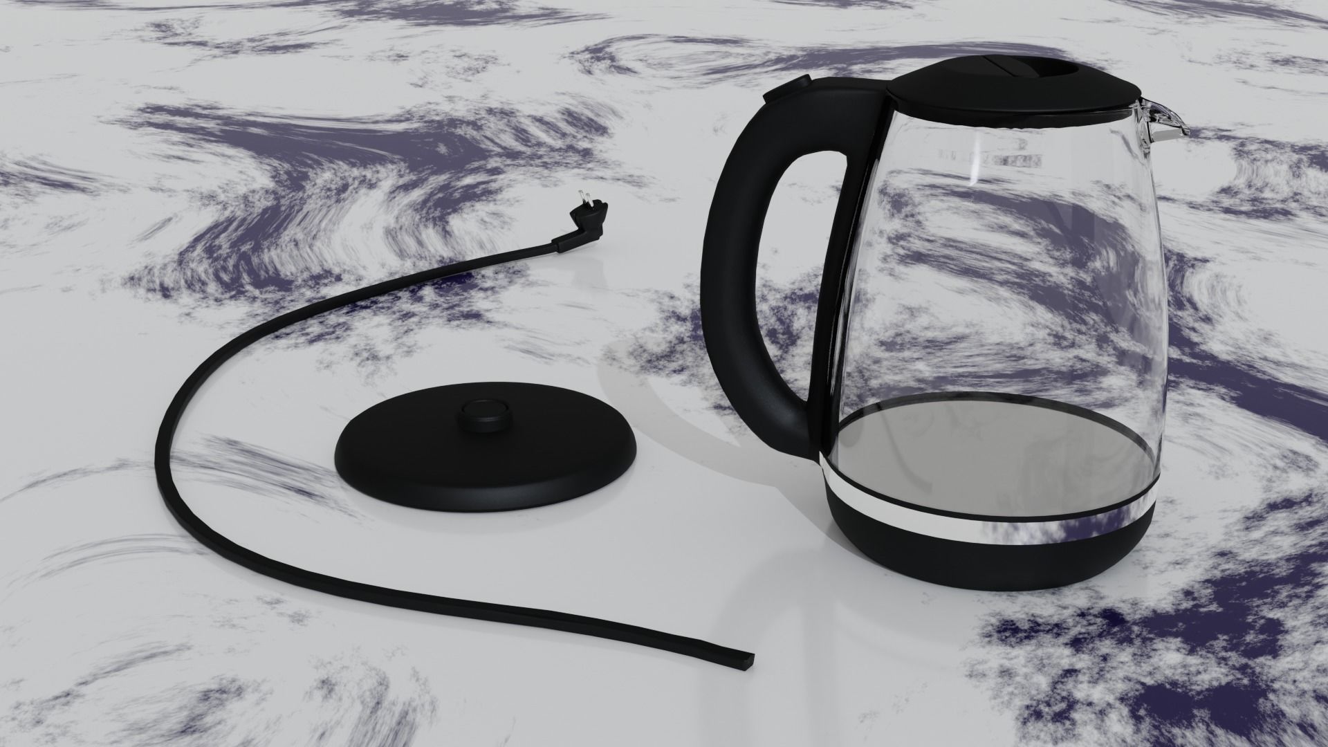 Glass Kettle 3D model CGTrader